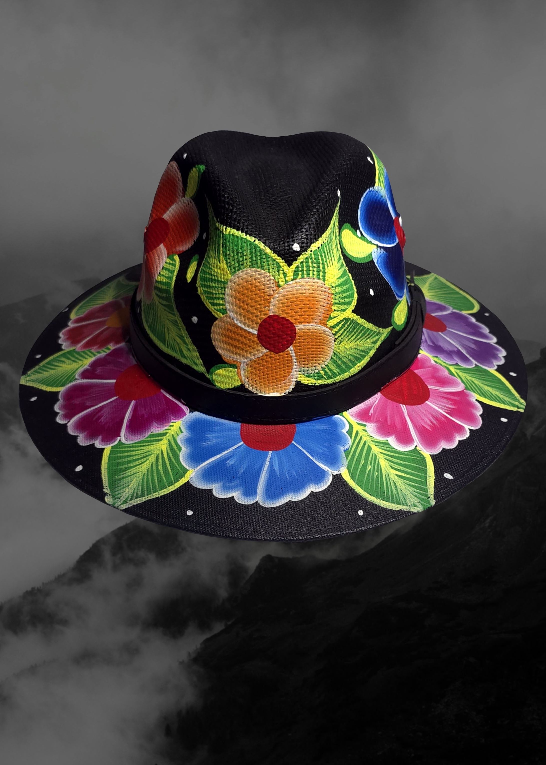 Mexican Artisanal Hand-Painted Hat