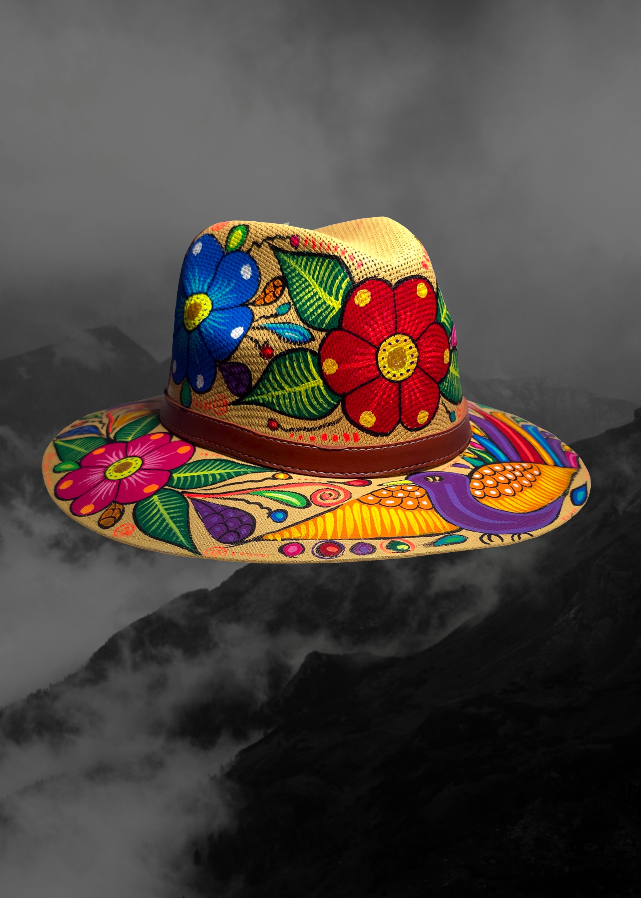 Mexican Artisanal Hand-Painted Hat