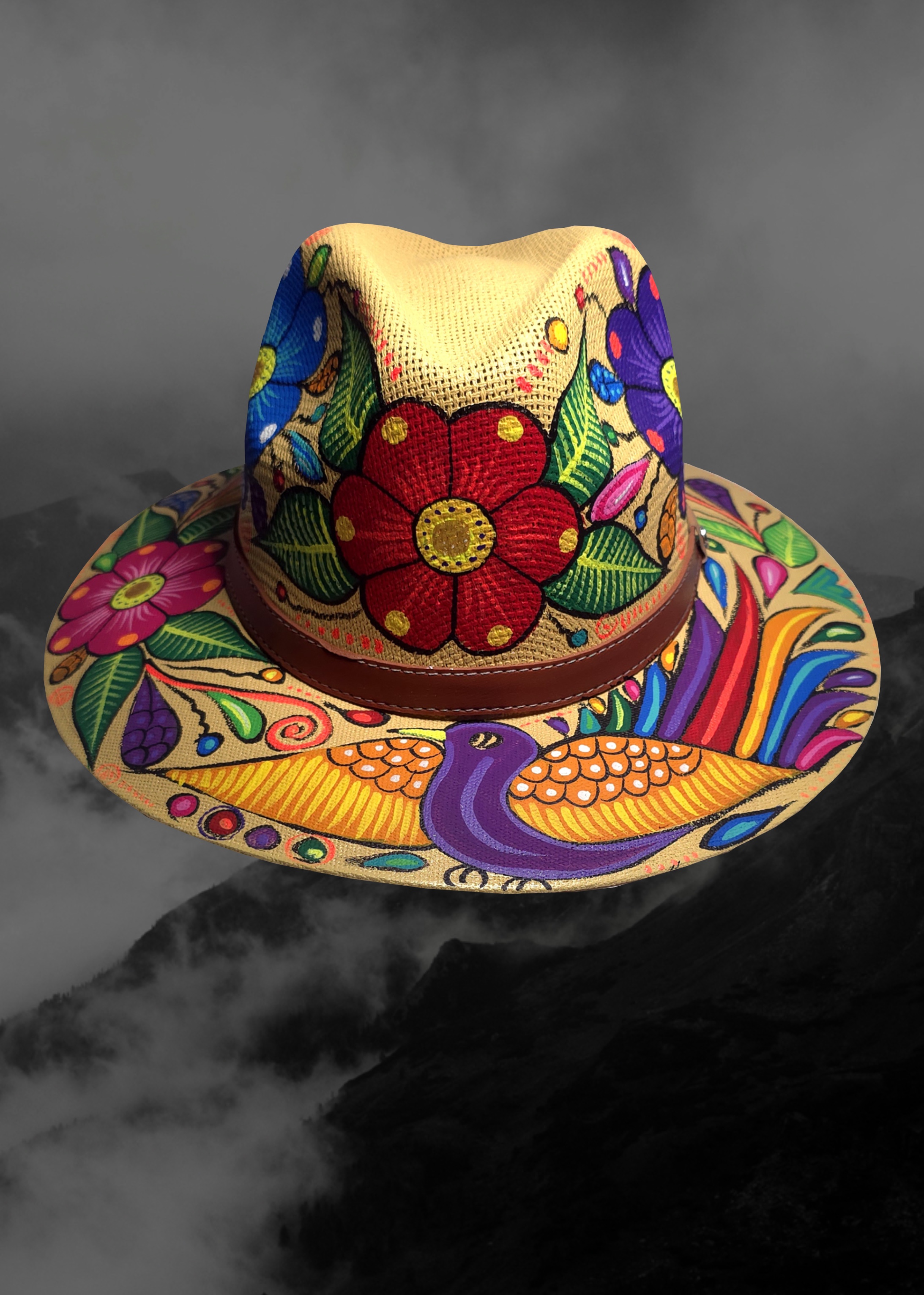 Mexican Artisanal Hand-Painted Hat