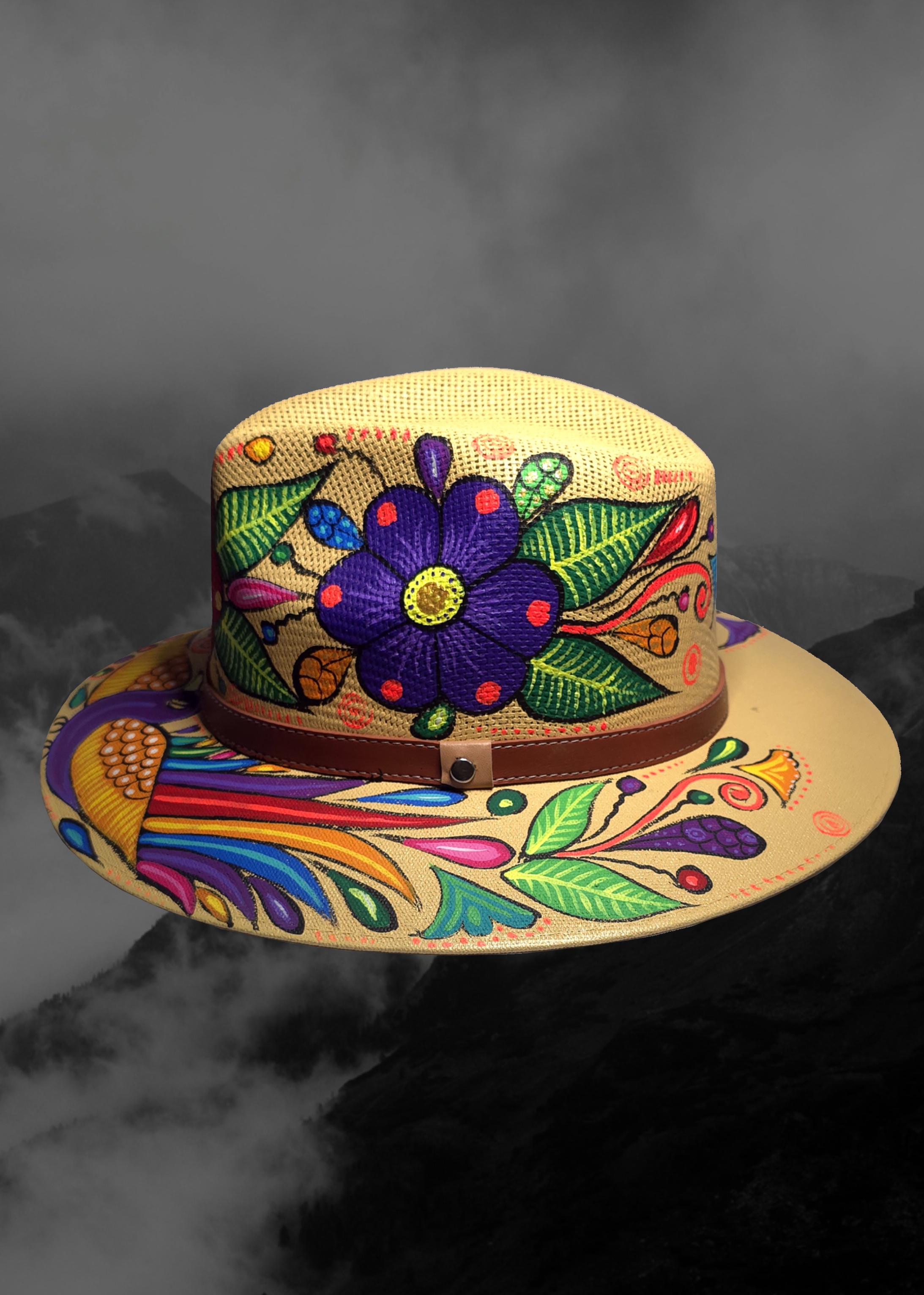 Mexican Artisanal Hand-Painted Hat