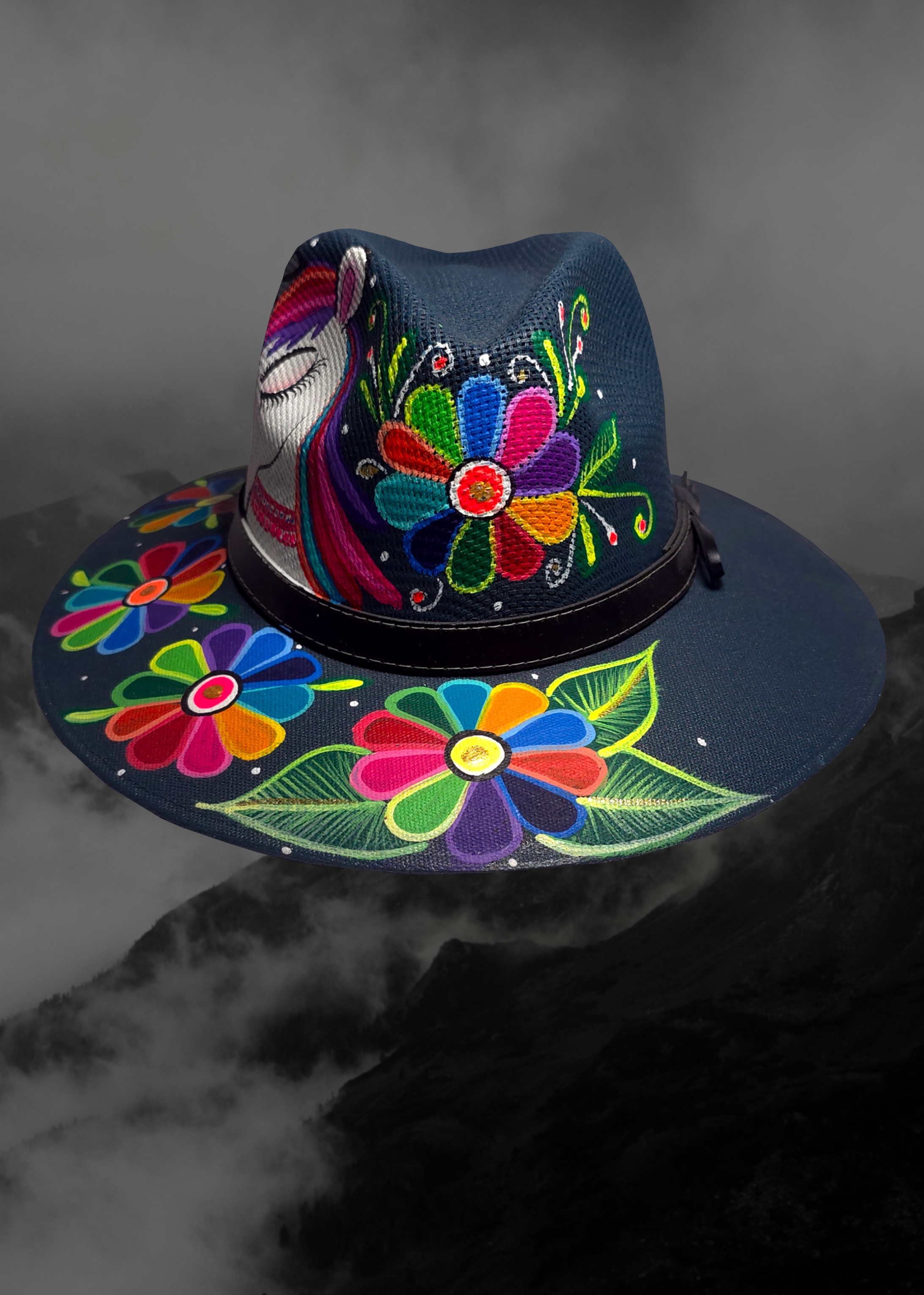 Mexican Artisanal Hand-Painted Hat