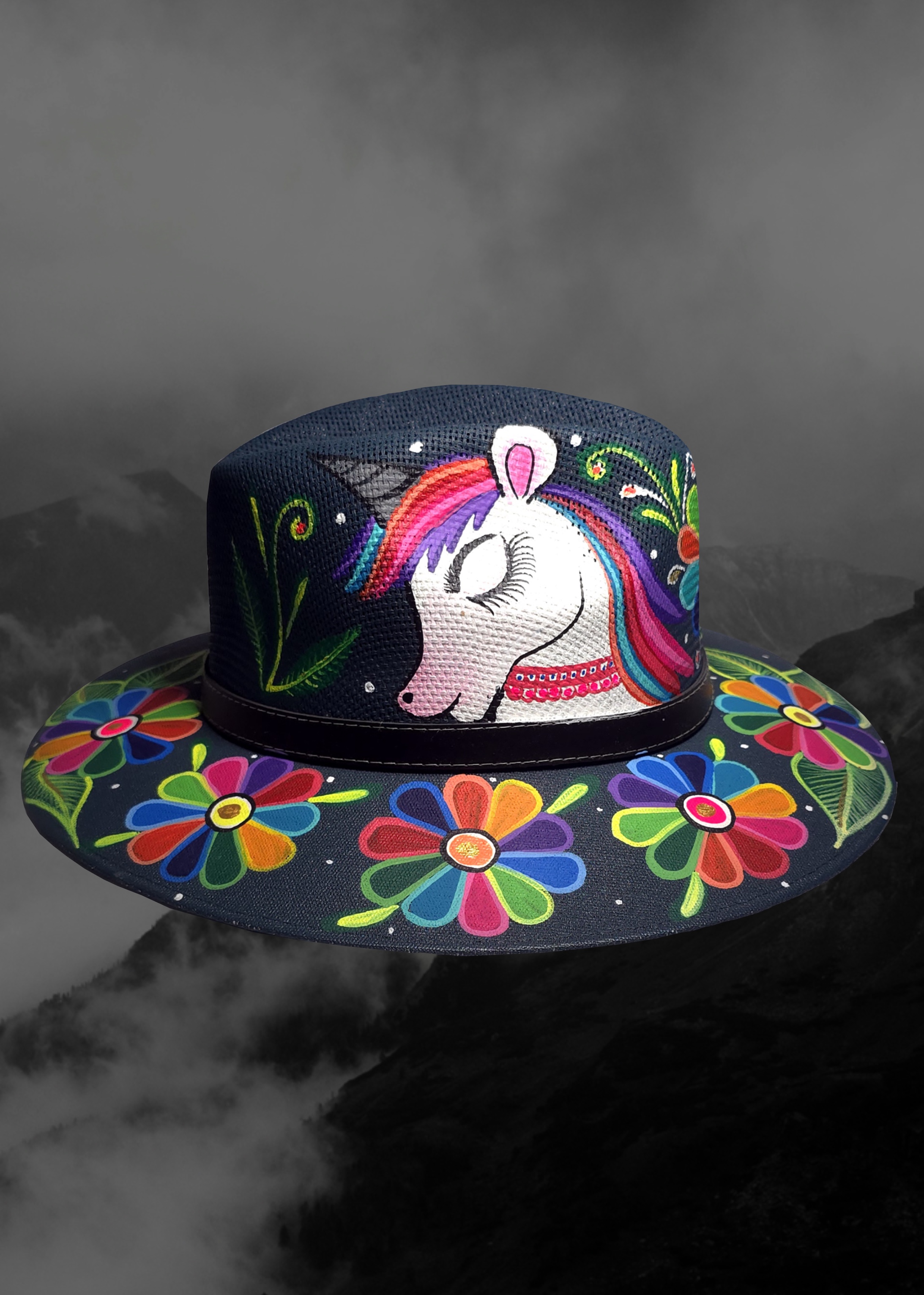 Mexican Artisanal Hand-Painted Hat