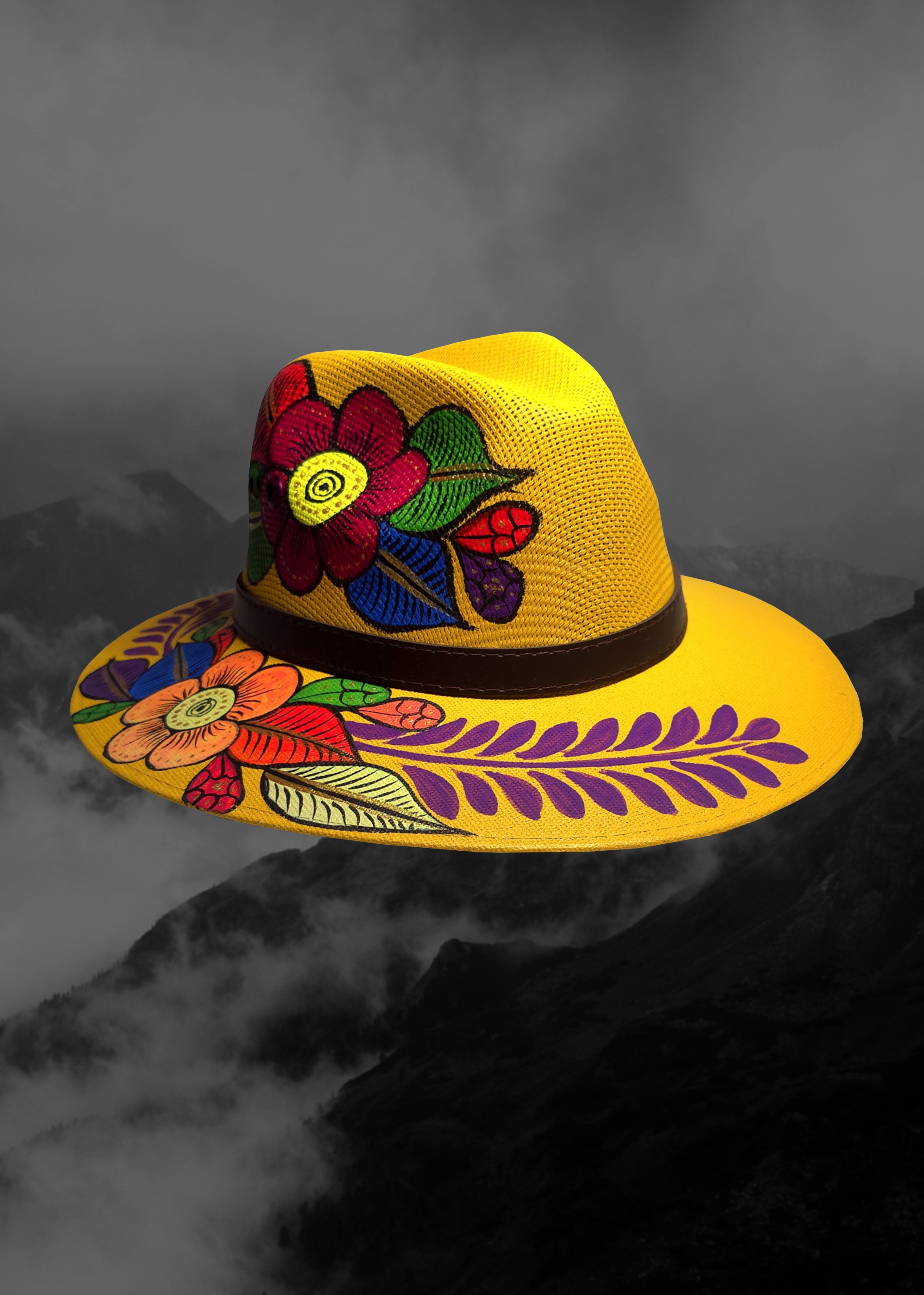 Mexican Artisanal Hand-Painted Hat