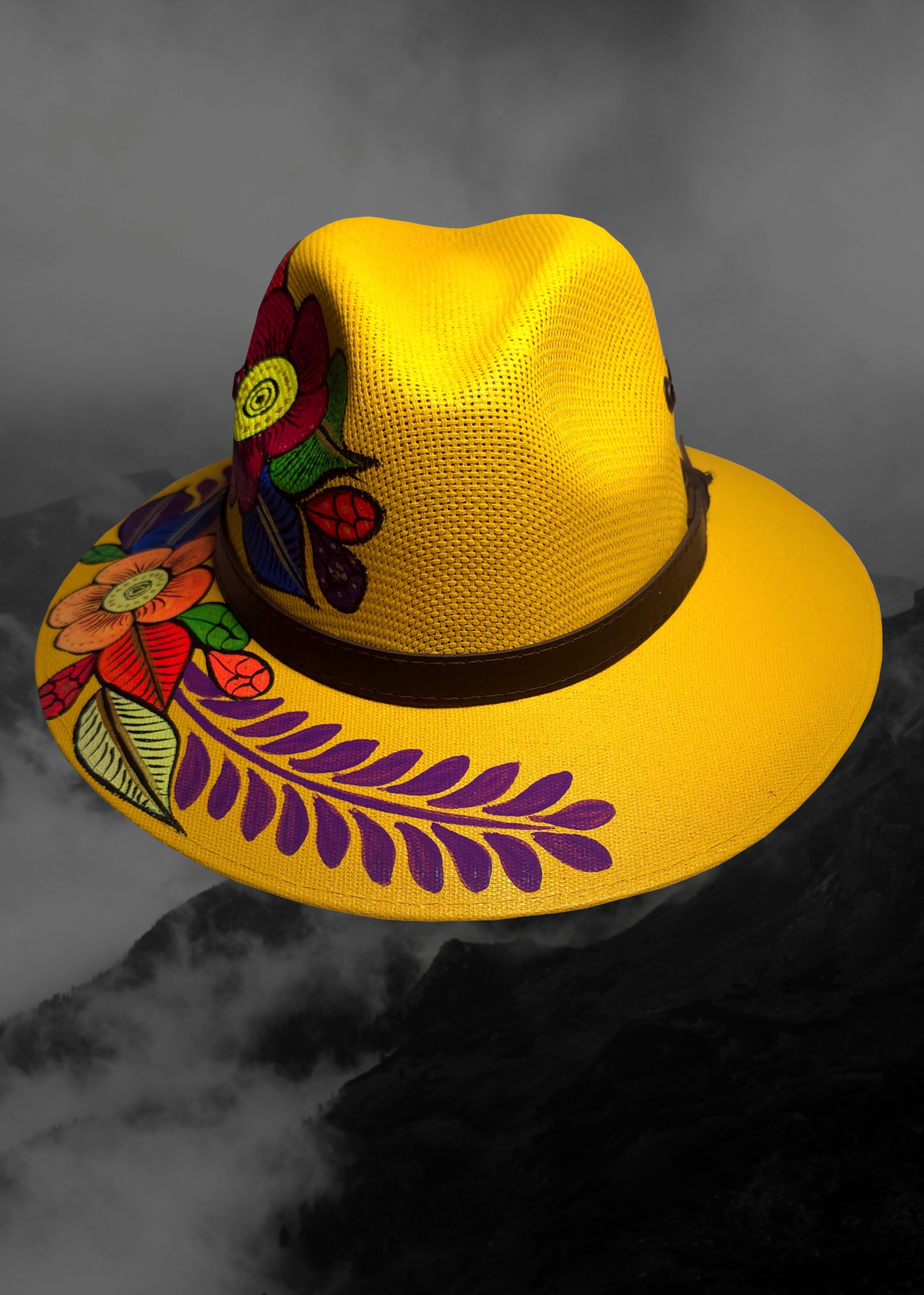 Mexican Artisanal Hand-Painted Hat