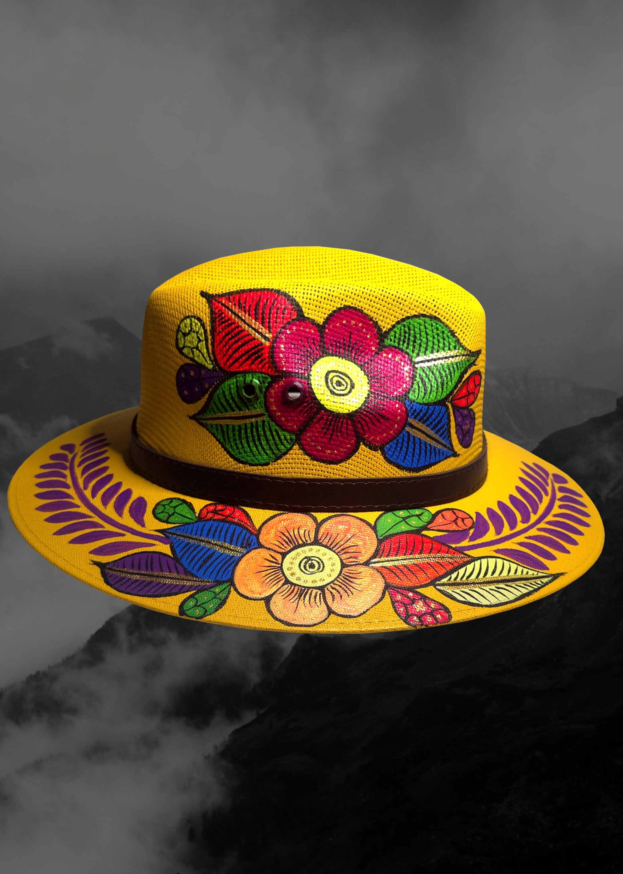 Mexican Artisanal Hand-Painted Hat