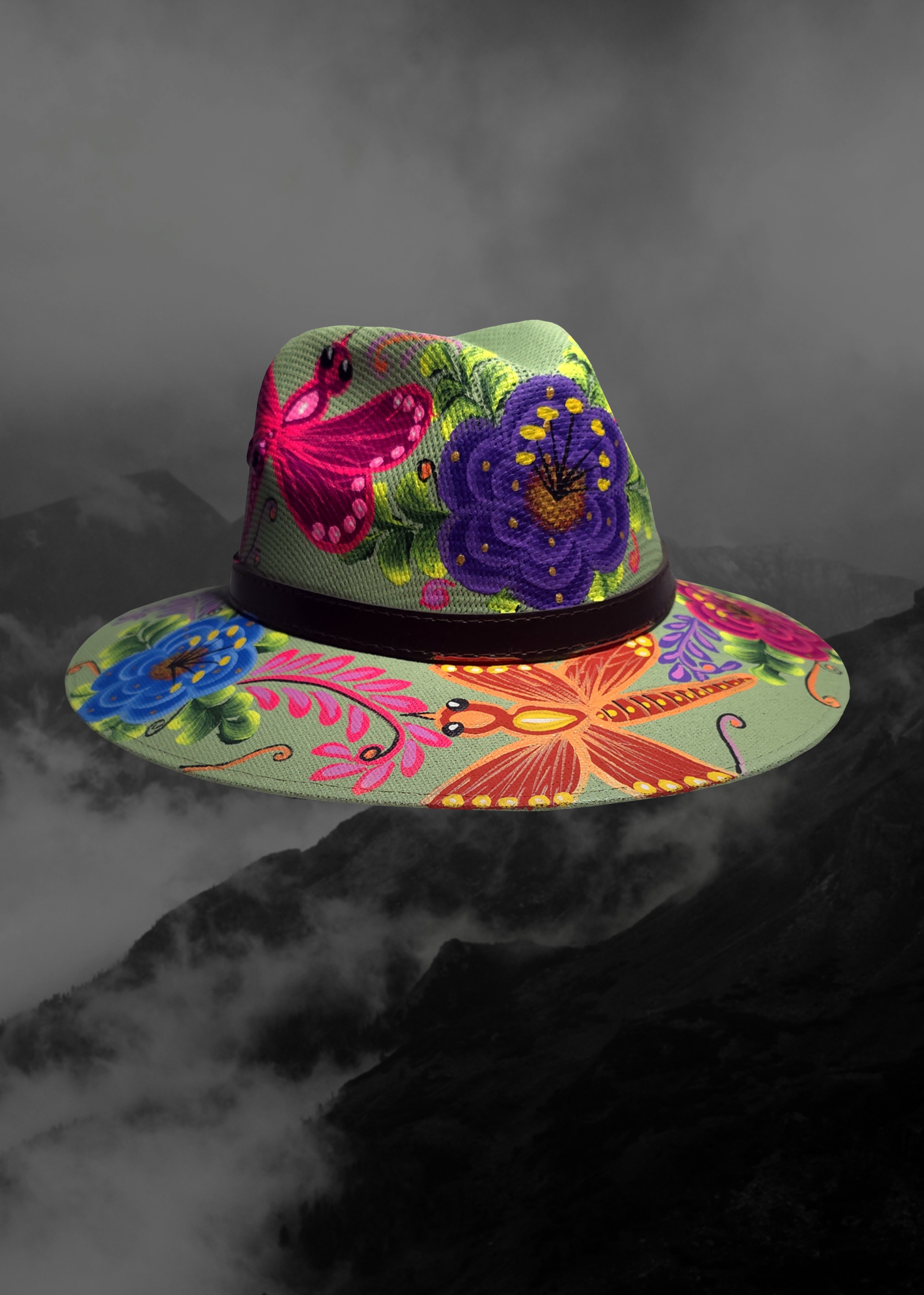 Mexican Artisanal Hand-Painted Hat