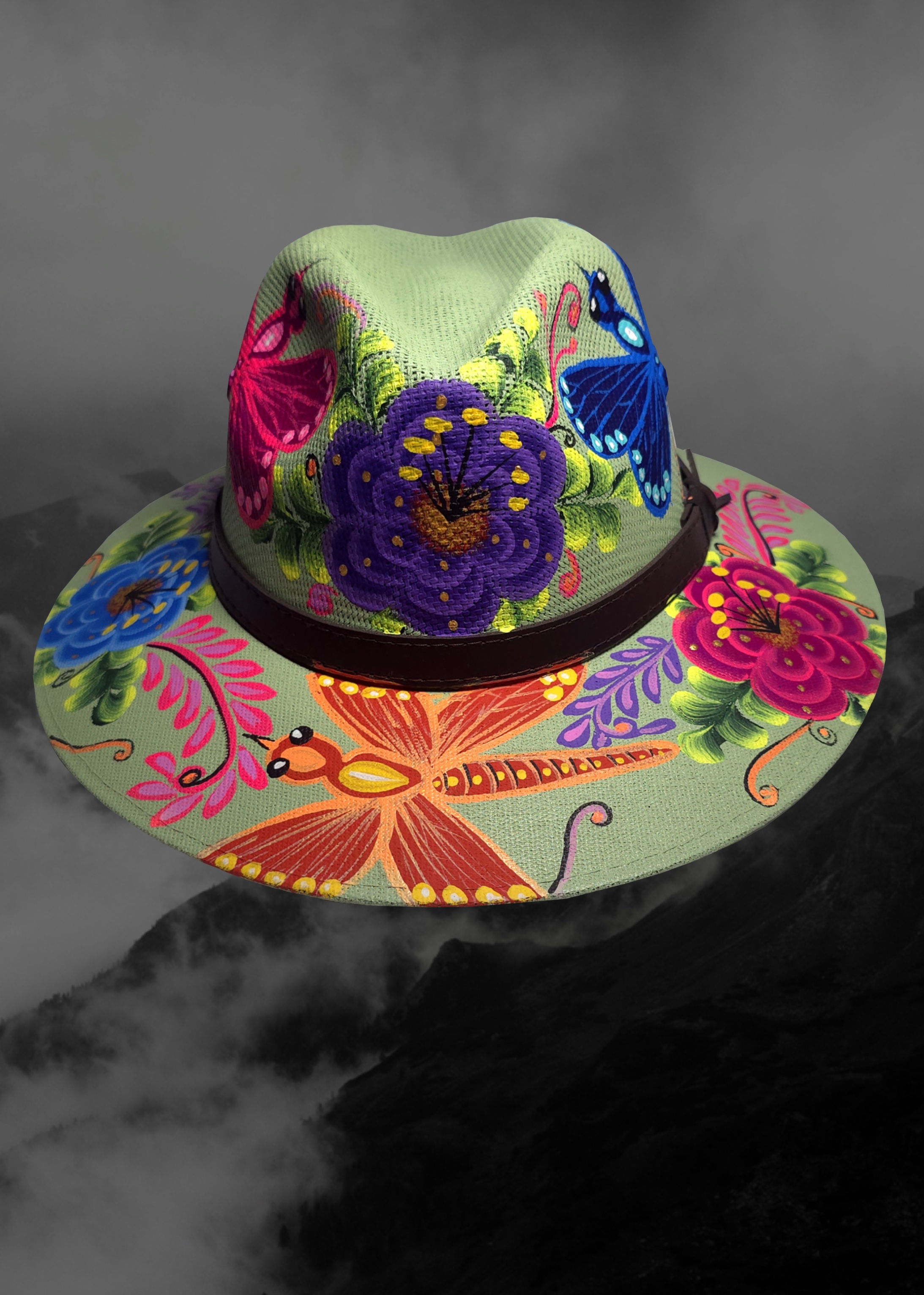 Mexican Artisanal Hand-Painted Hat