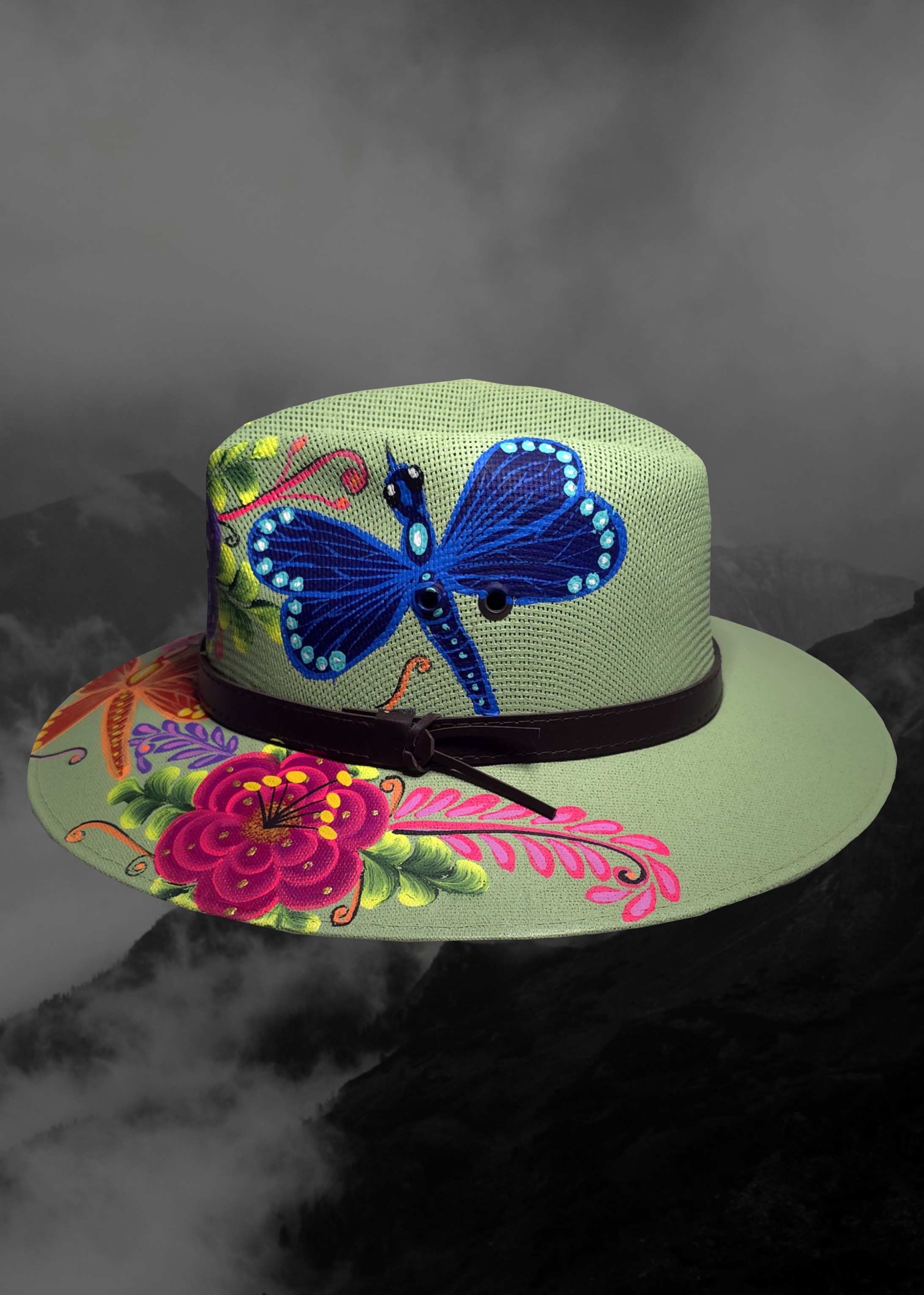 Mexican Artisanal Hand-Painted Hat