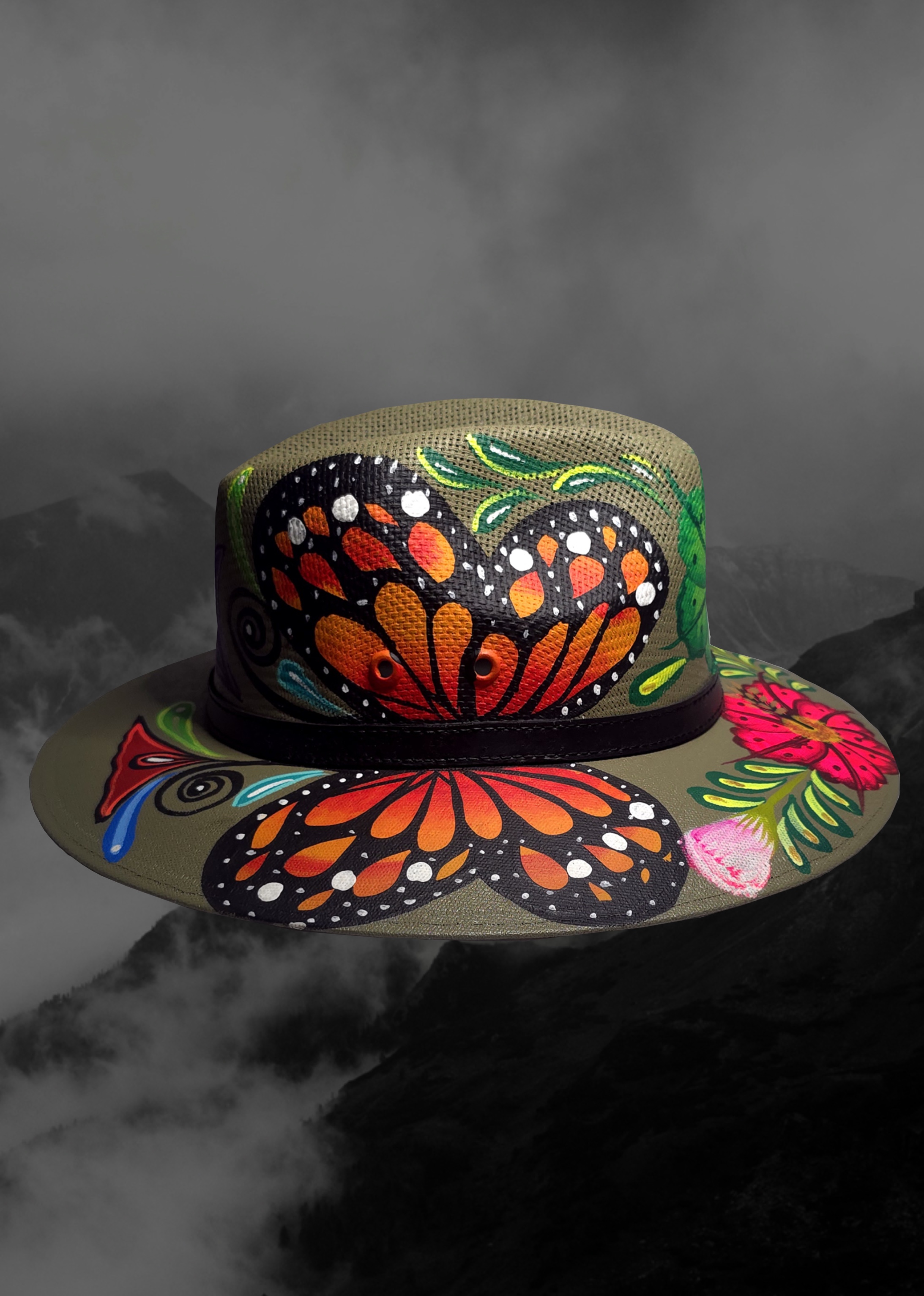 Mexican Artisanal Hand-Painted Hat