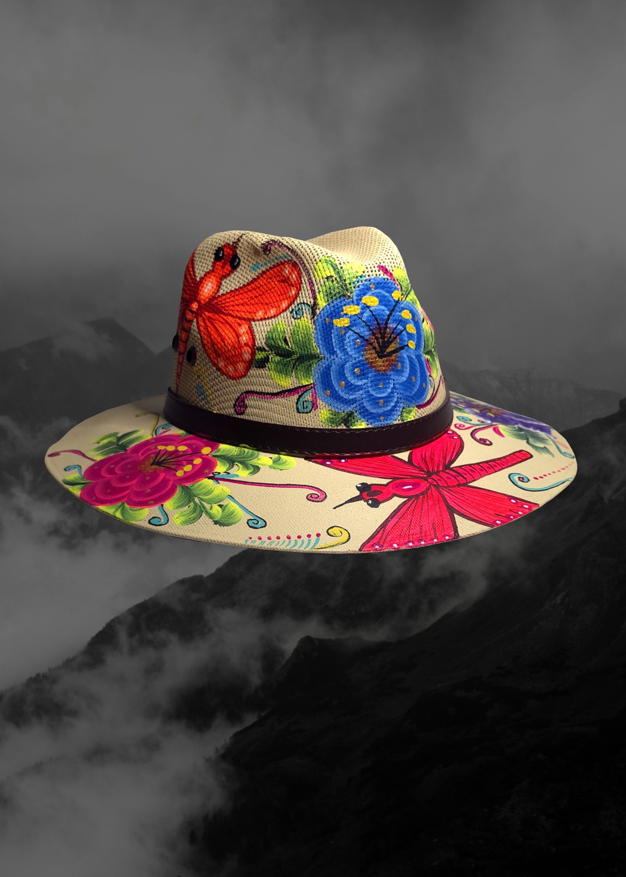 Mexican Artisanal Hand-Painted Hat