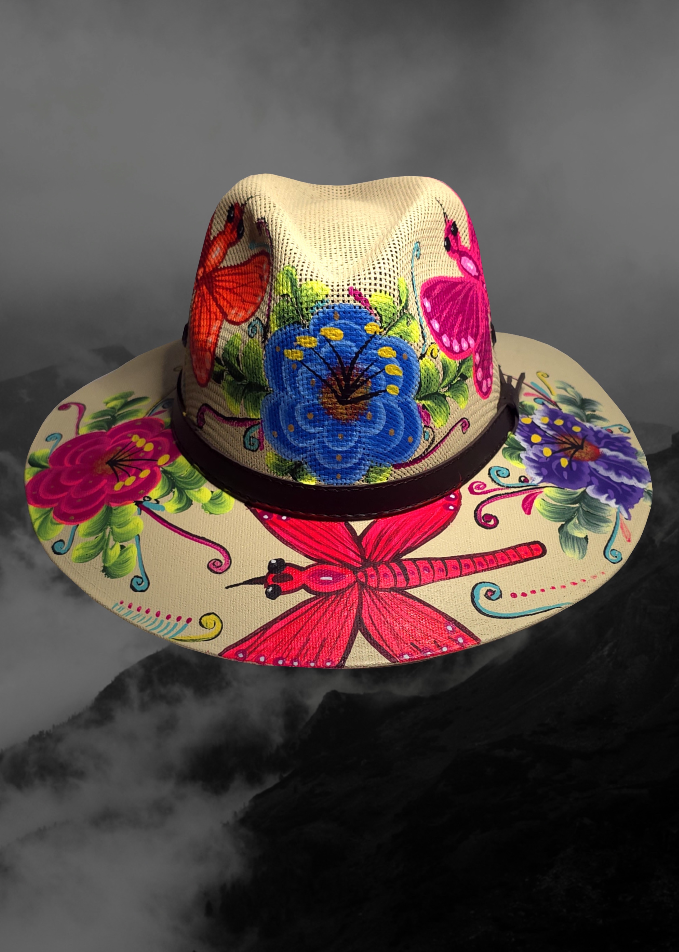 Mexican Artisanal Hand-Painted Hat