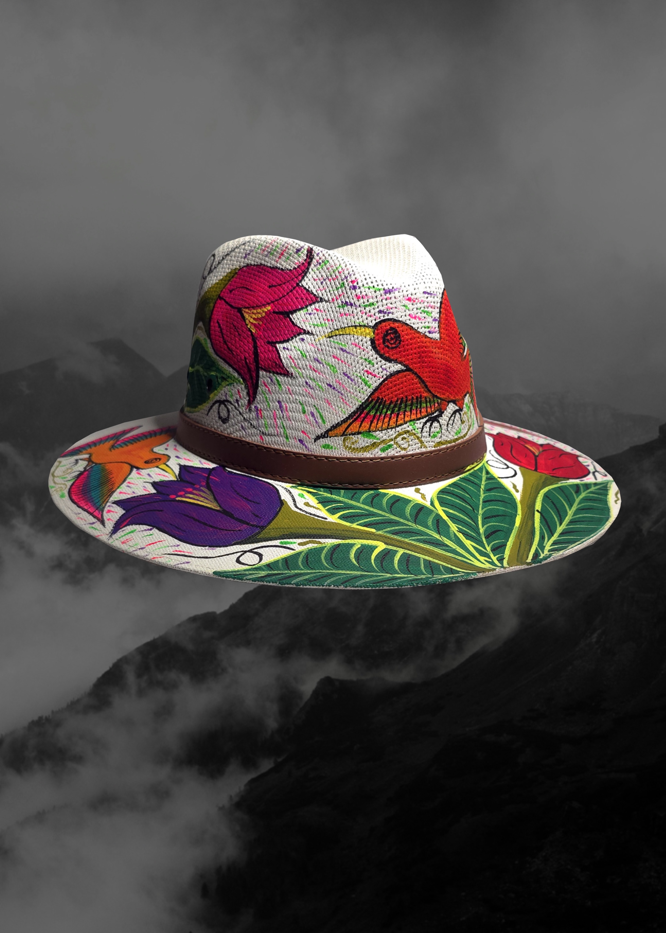 Mexican Artisanal Hand-Painted Hat