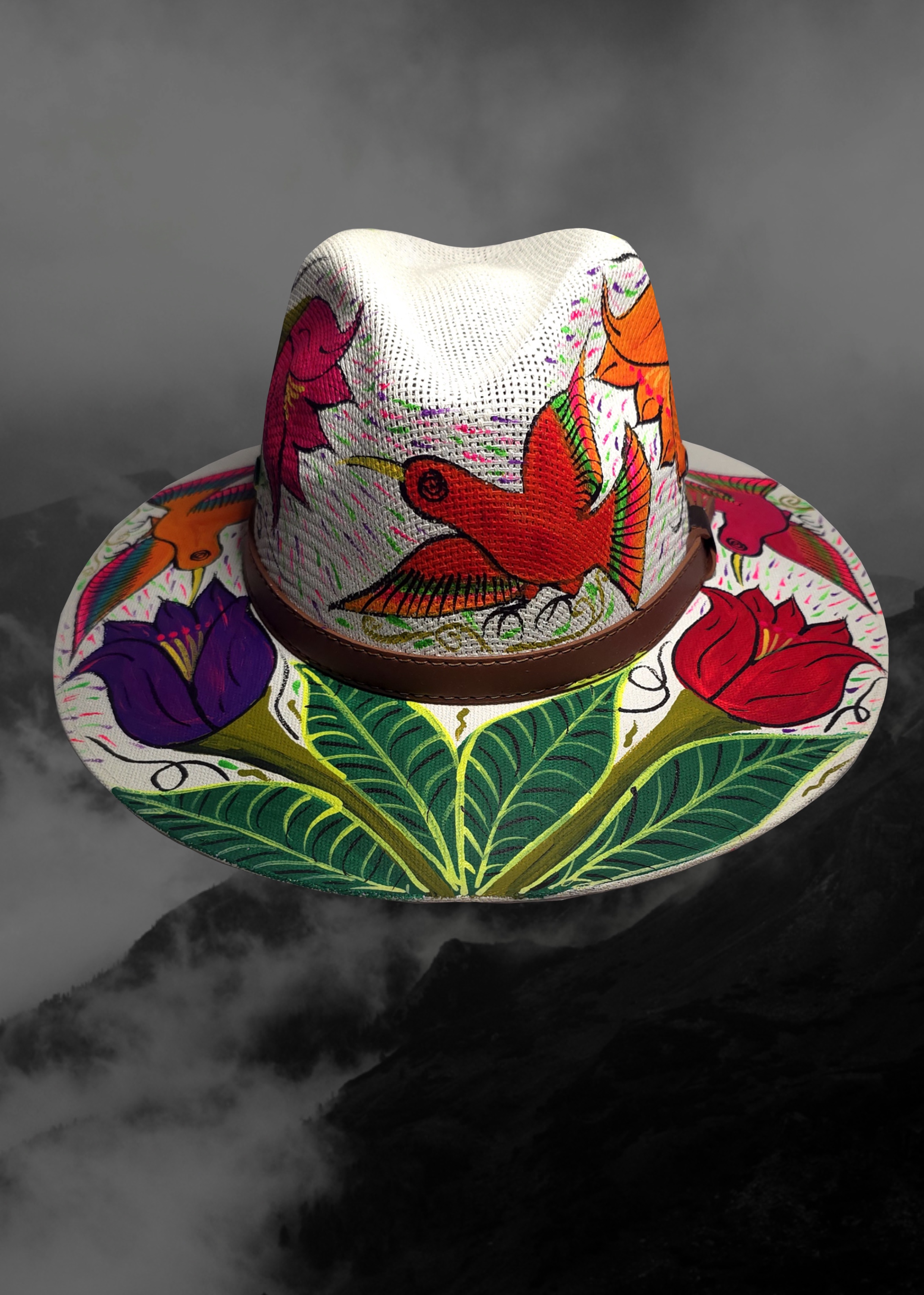 Mexican Artisanal Hand-Painted Hat