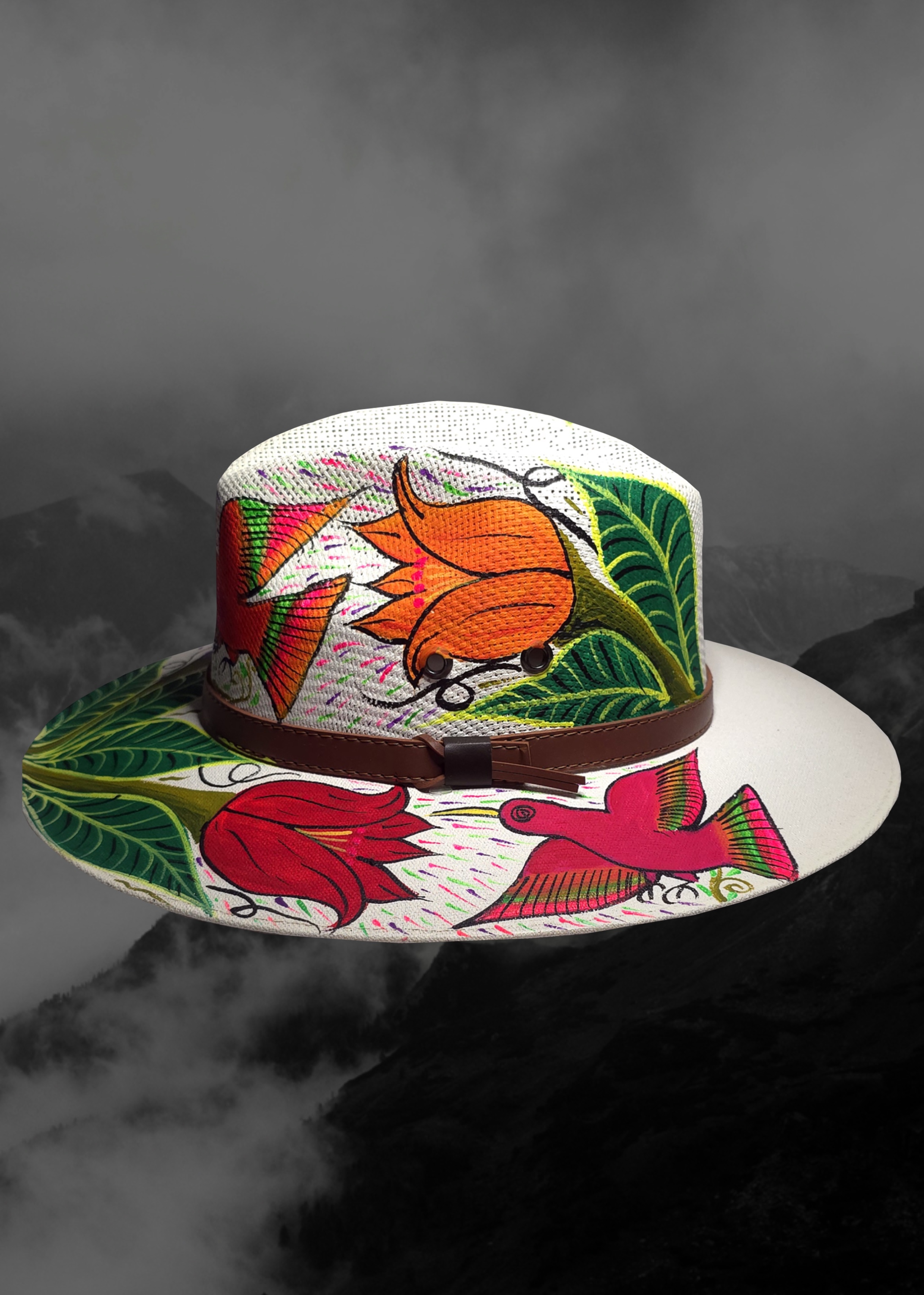 Mexican Artisanal Hand-Painted Hat
