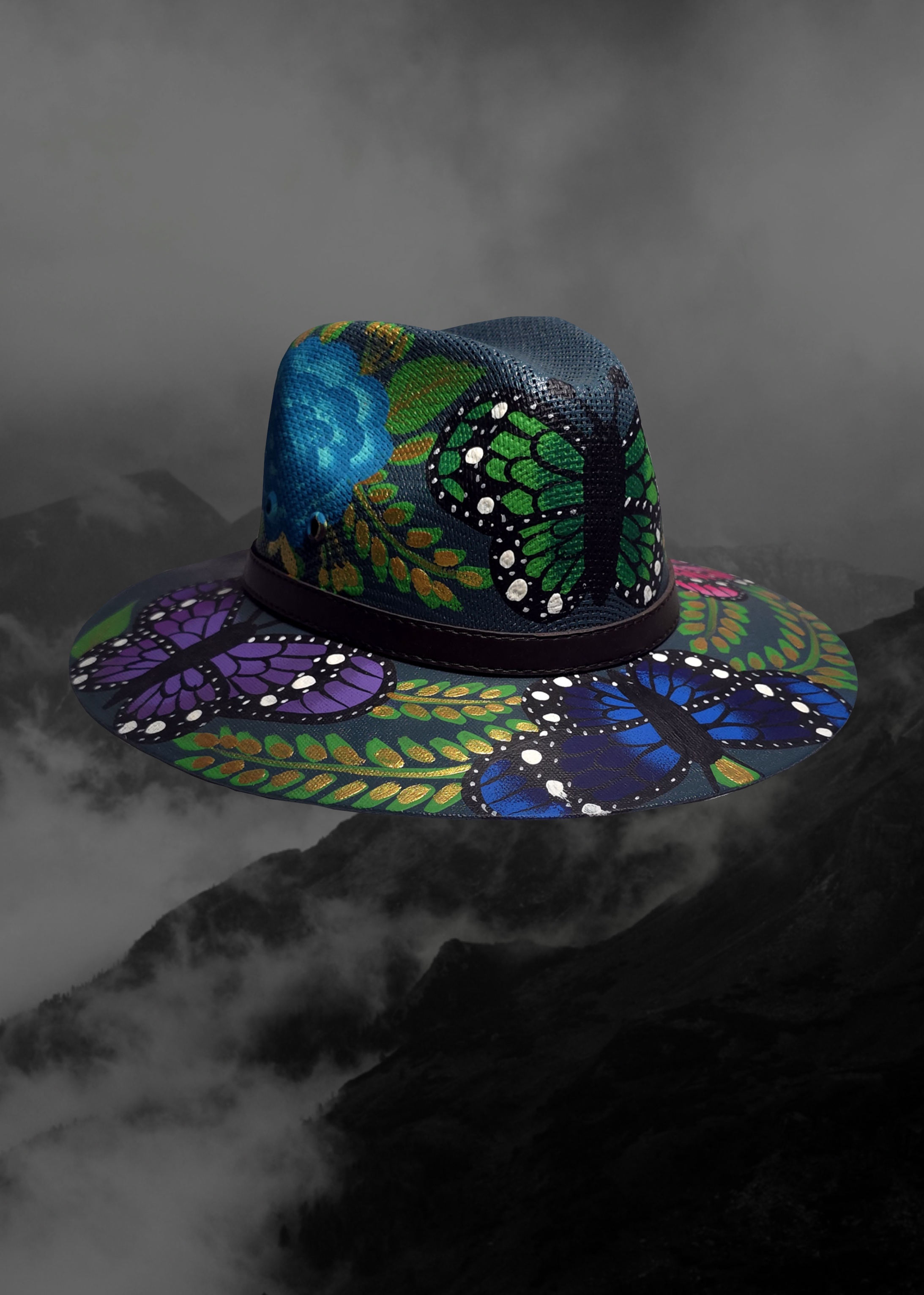 Mexican Artisanal Hand-Painted Hat