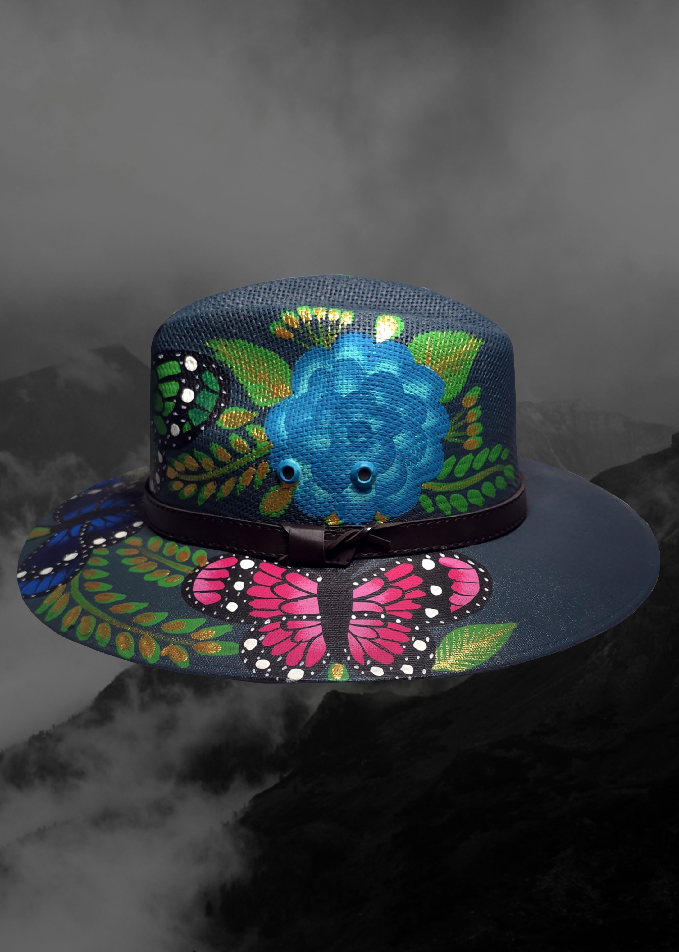 Mexican Artisanal Hand-Painted Hat