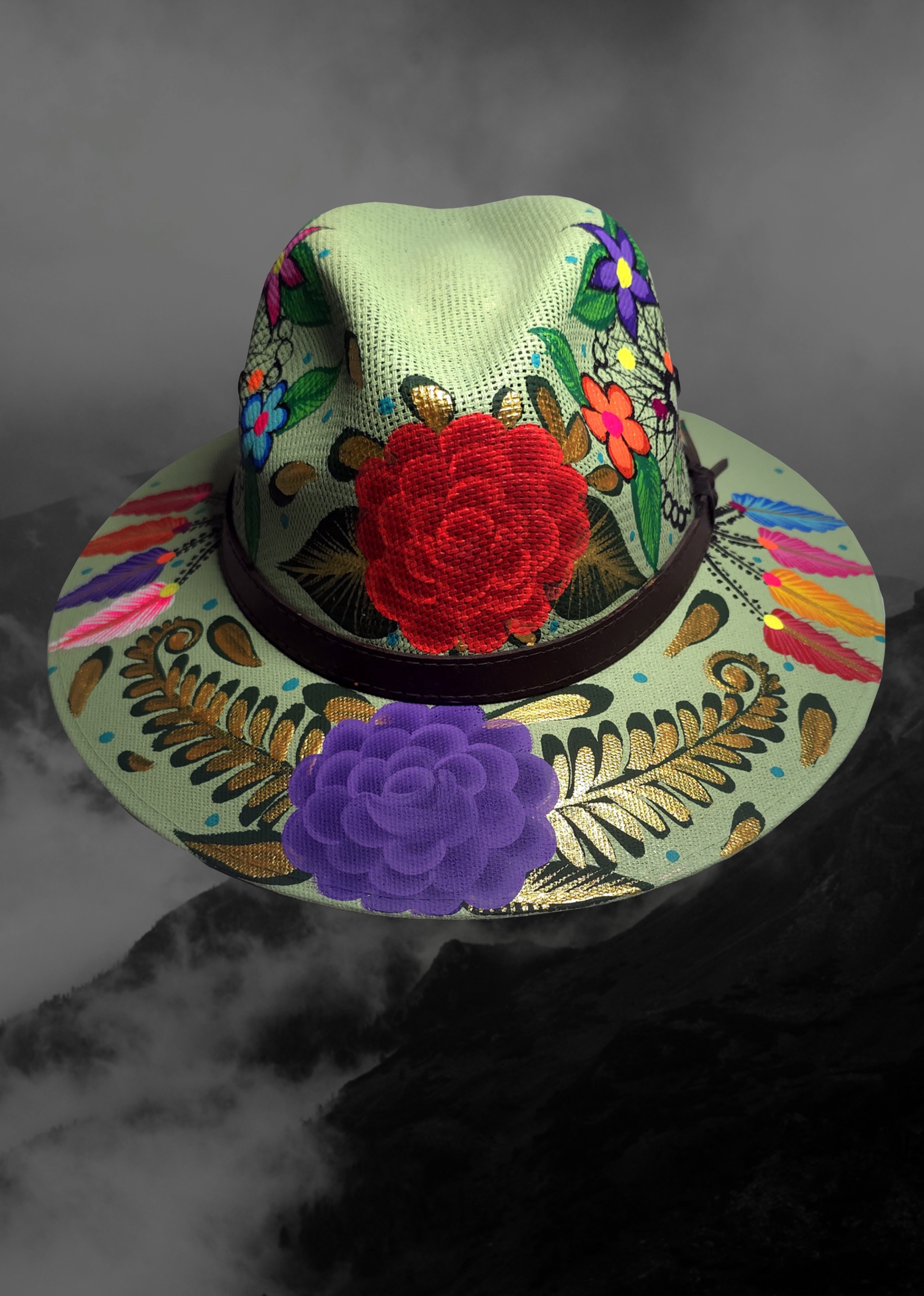 Mexican Artisanal Hand-Painted Hat