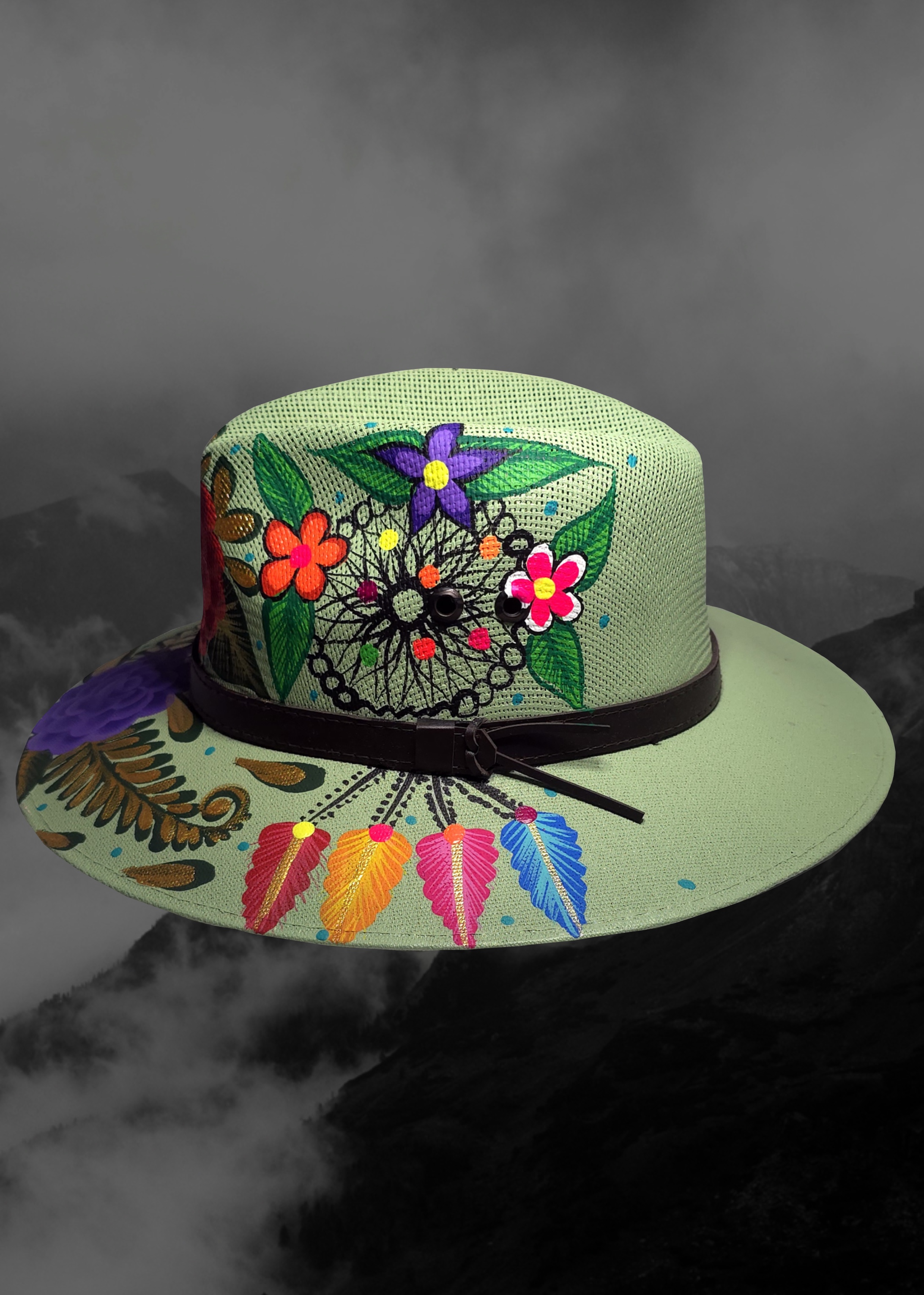 Mexican Artisanal Hand-Painted Hat