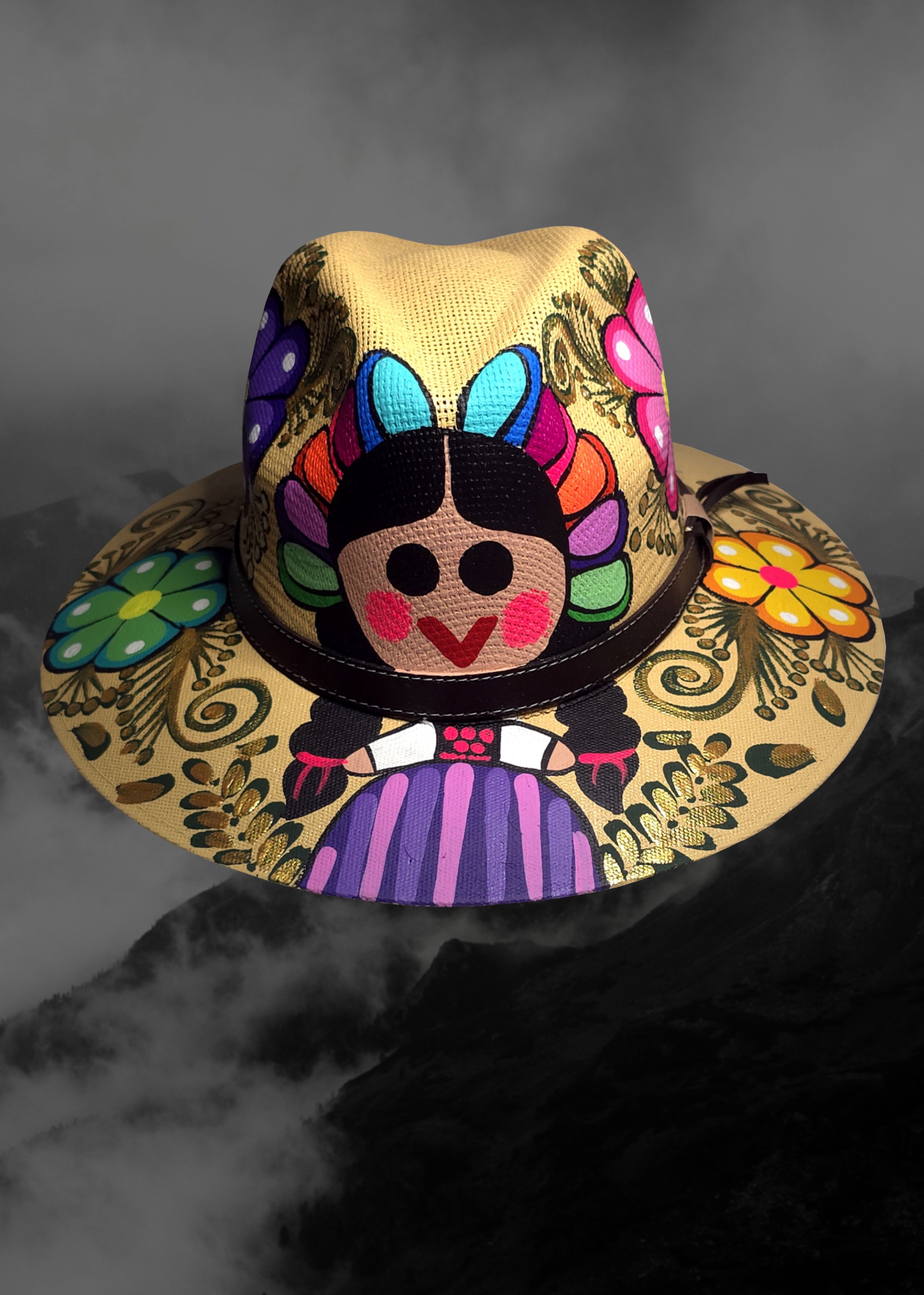 Mexican Artisanal Hand-Painted Hat