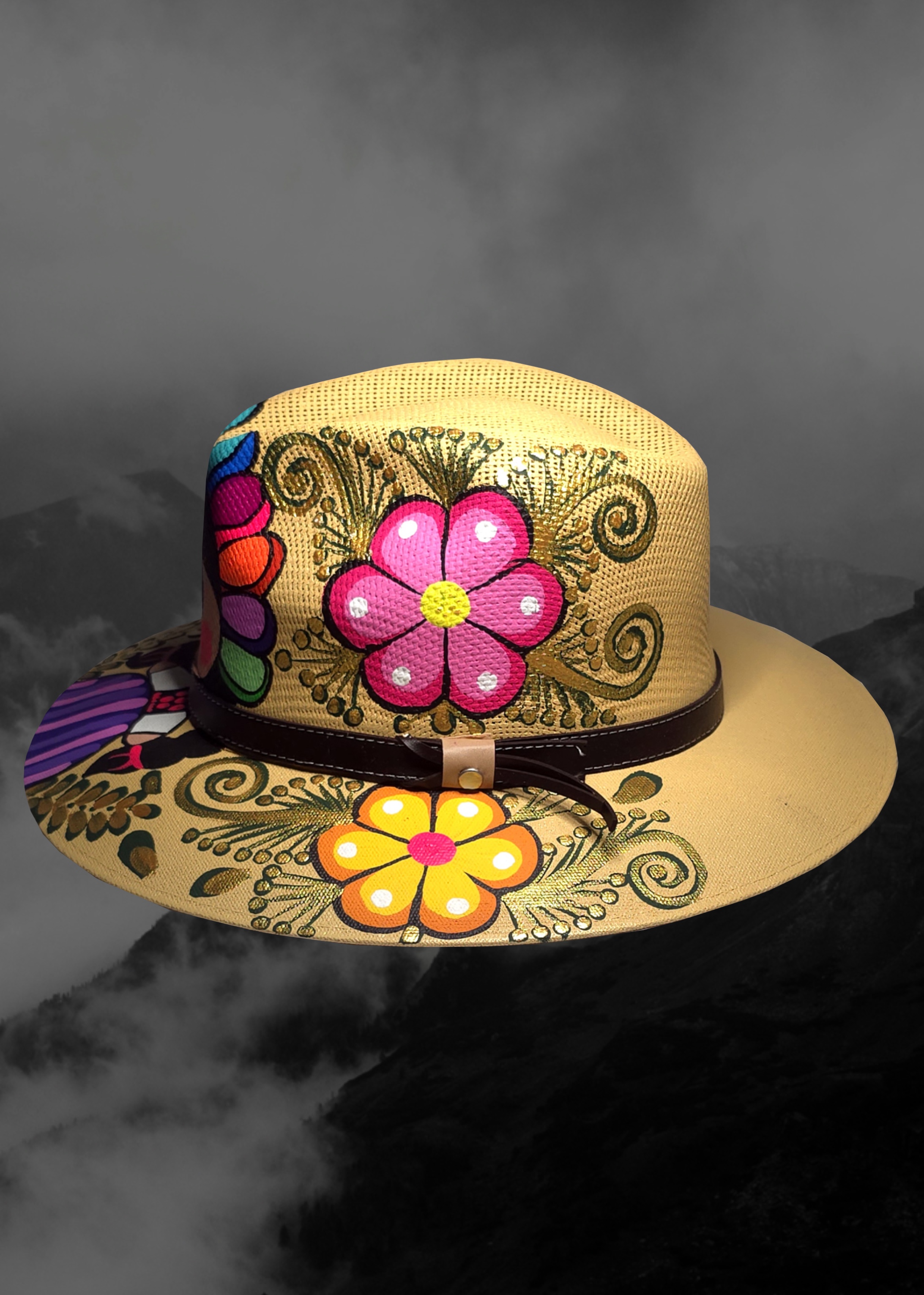 Mexican Artisanal Hand-Painted Hat