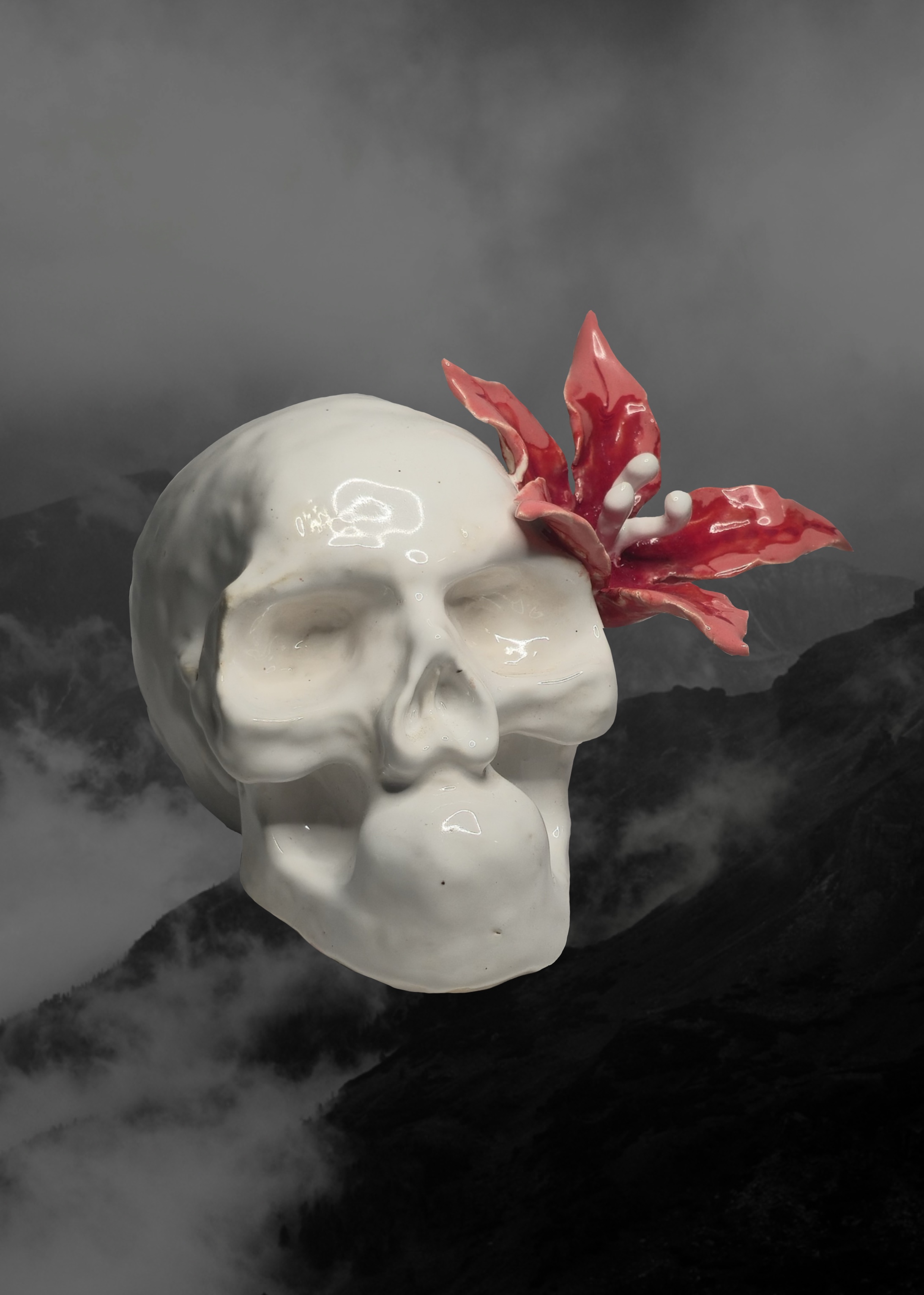 Skull Ceramic Sculpture