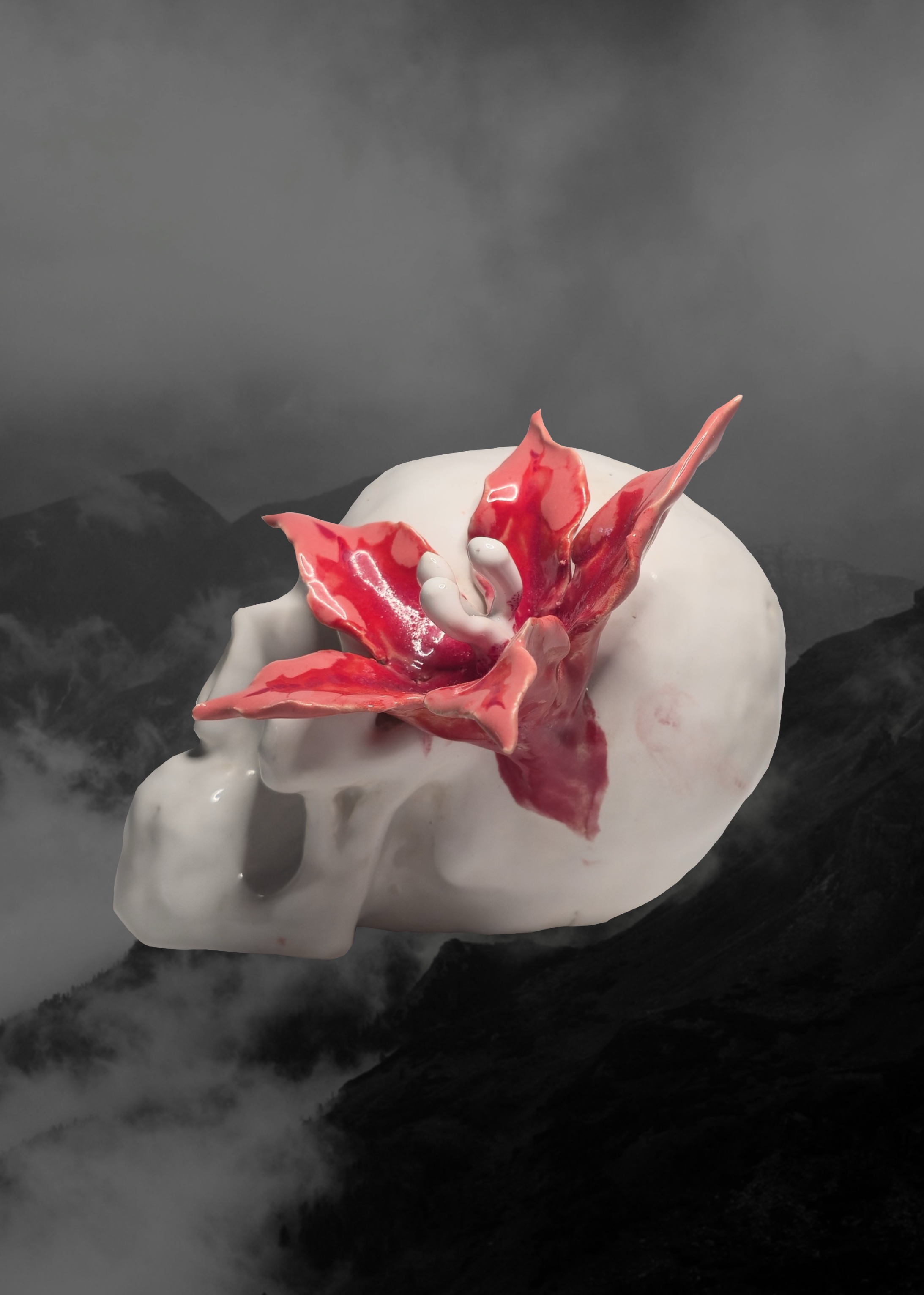 Skull Ceramic Sculpture
