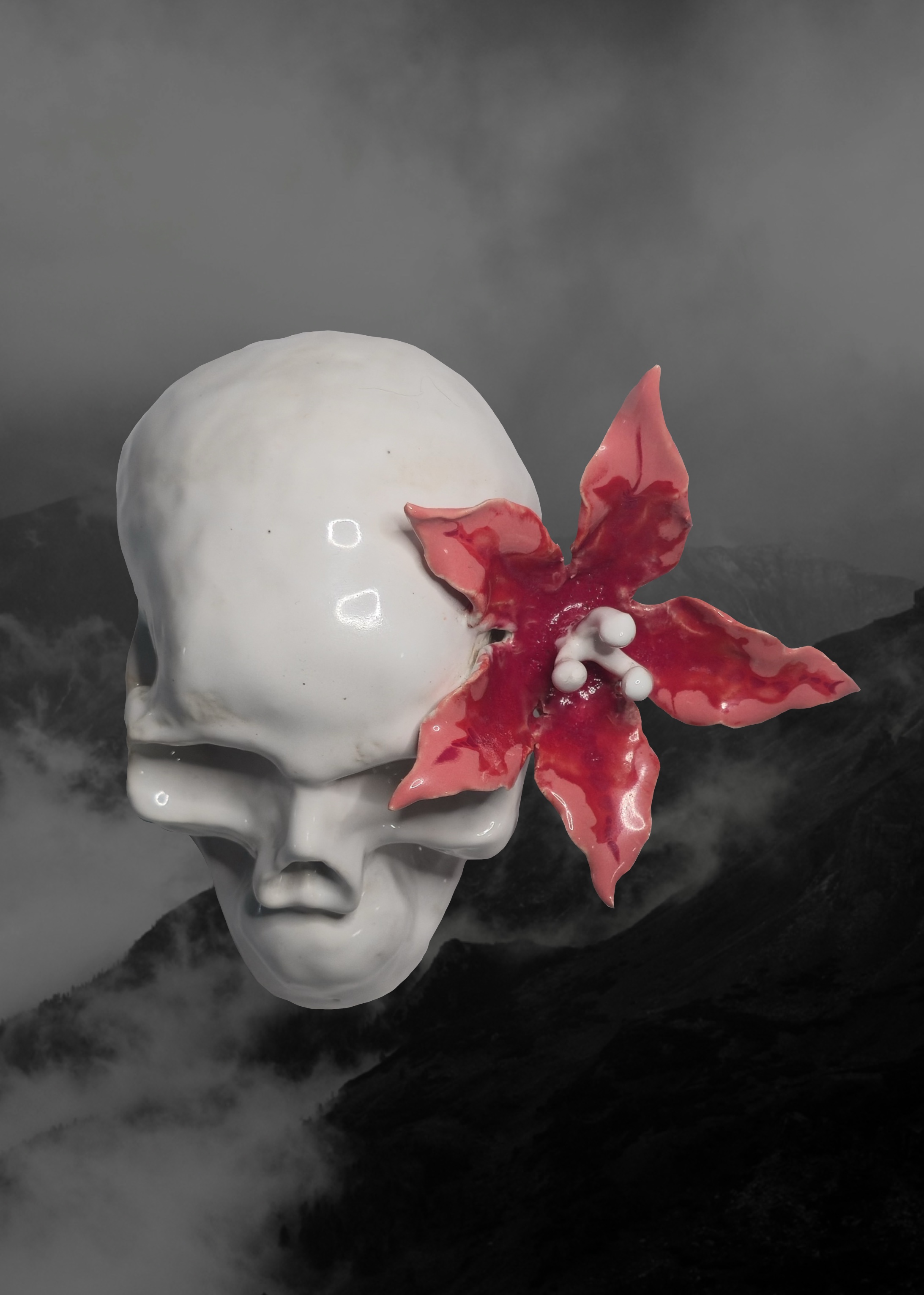 Skull Ceramic Sculpture