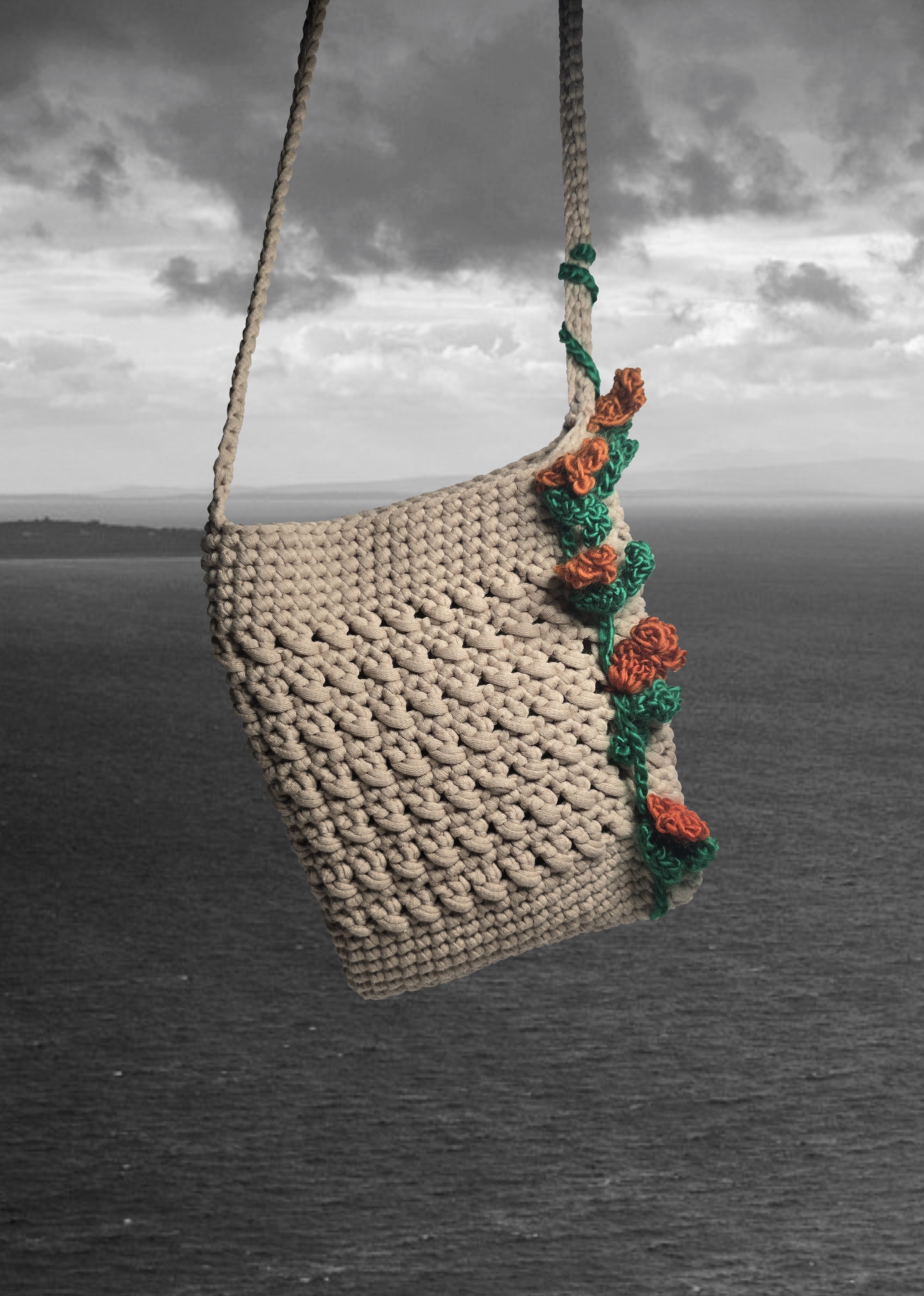 Hand crocheted bag