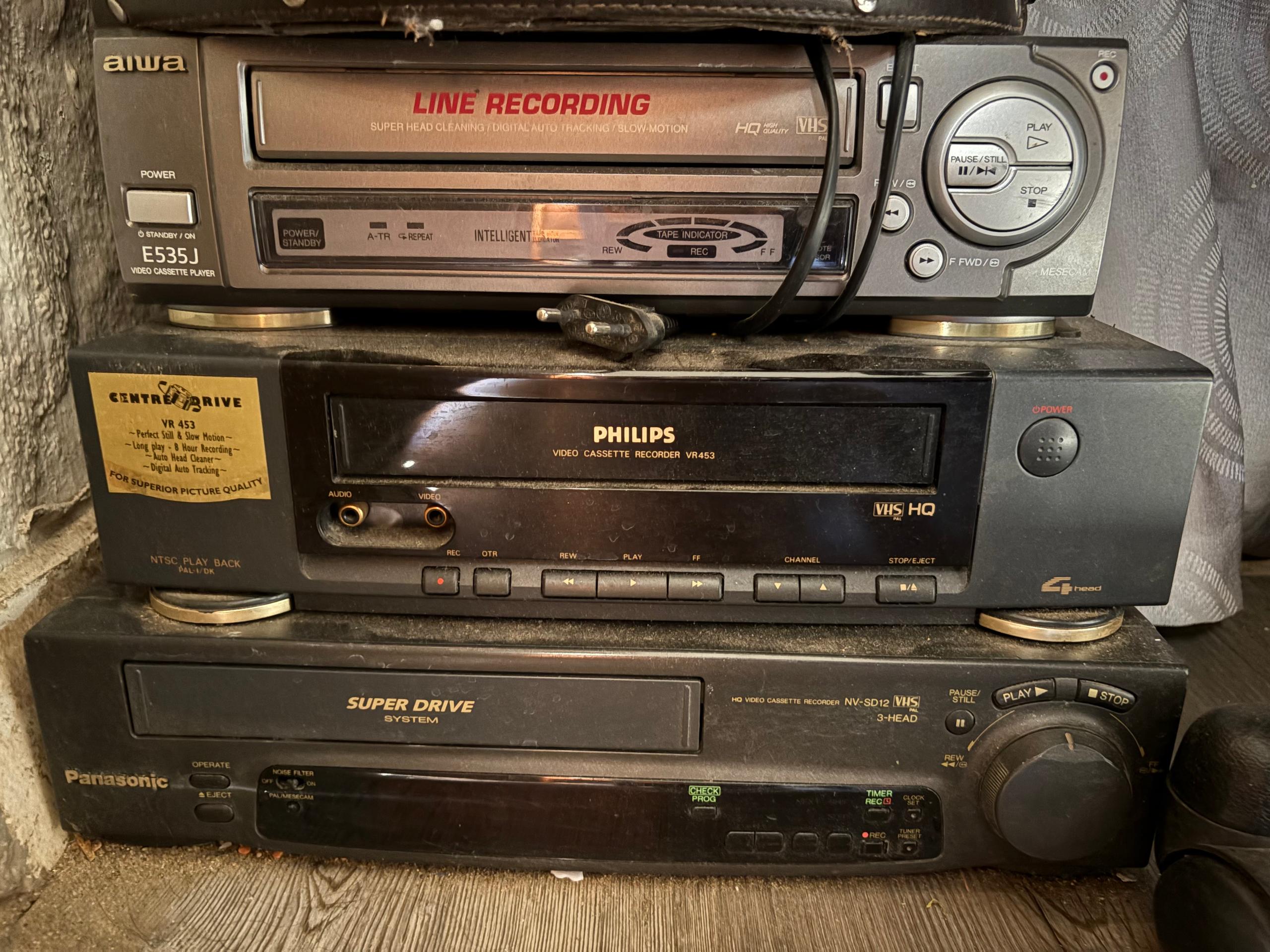 Vintage VCR Trio