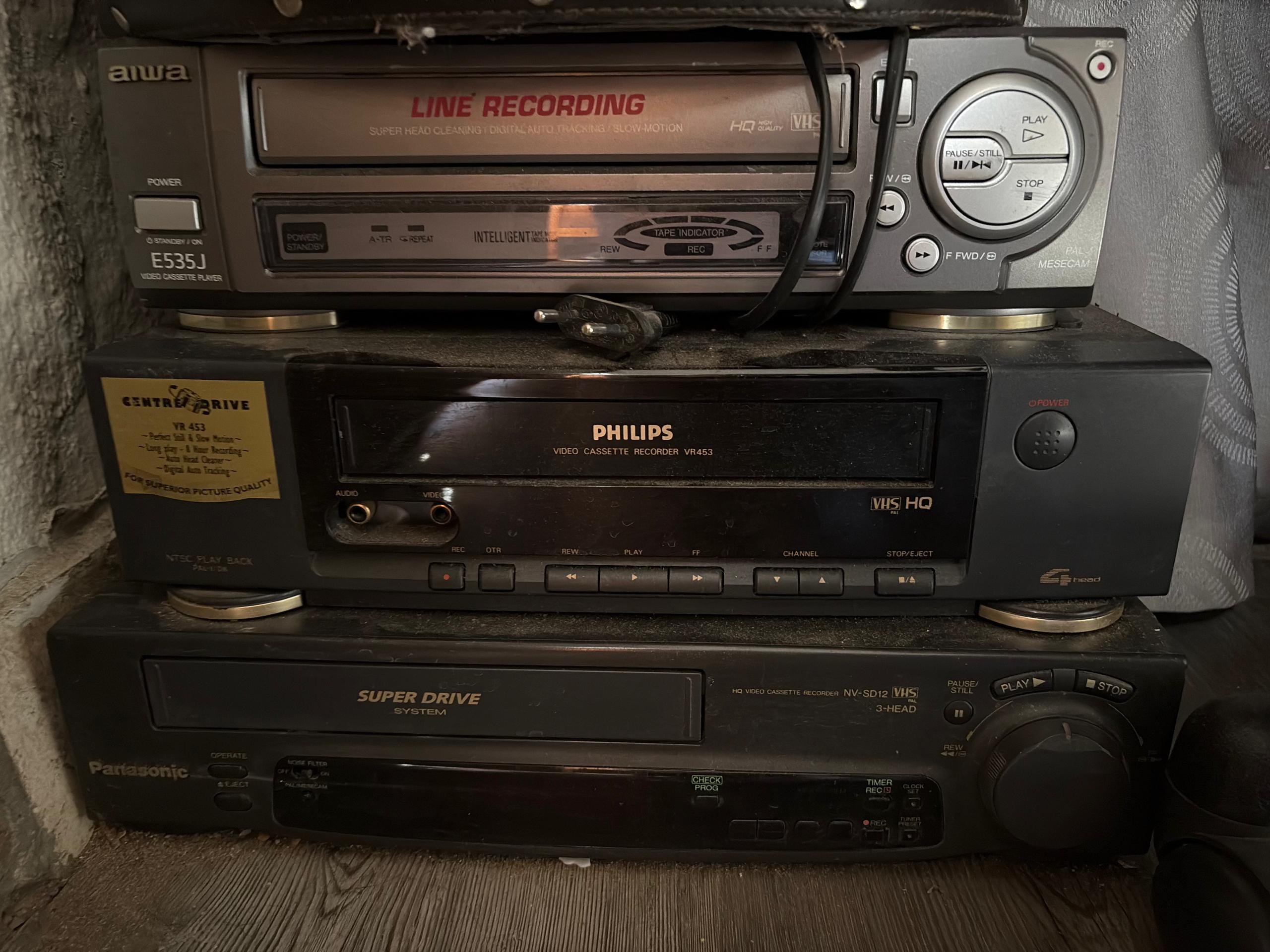 Vintage VCR Trio