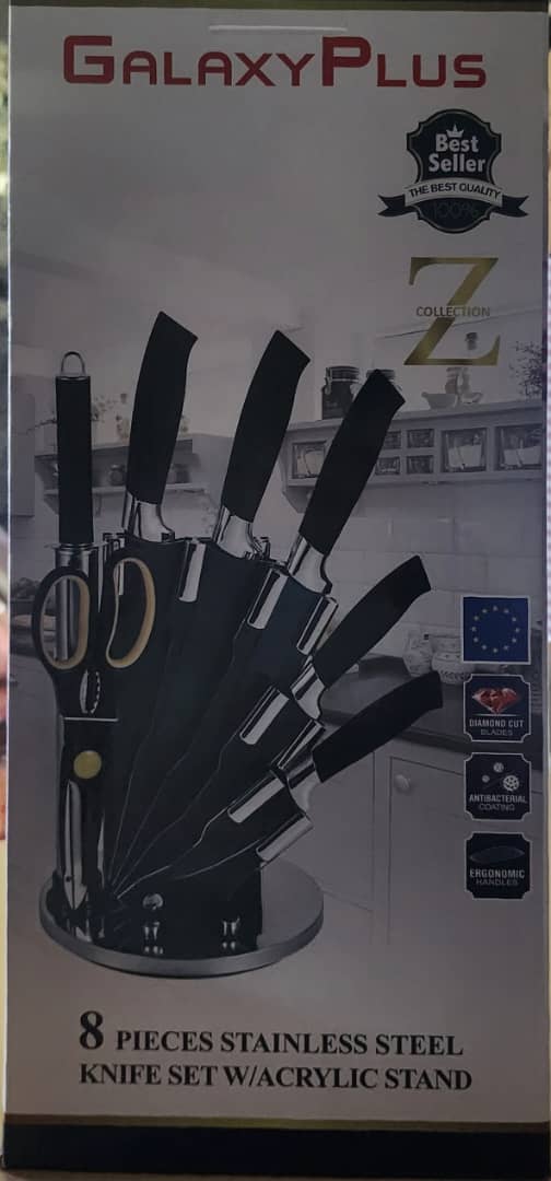 GalaxyPlus 8-Piece Stainless Steel Knife Set