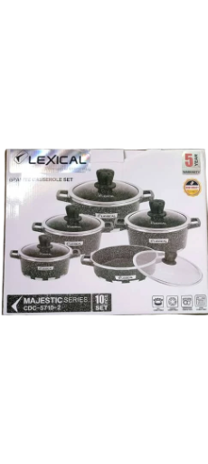 Lexical Majestic Series 10-Piece Granite Casserole Set