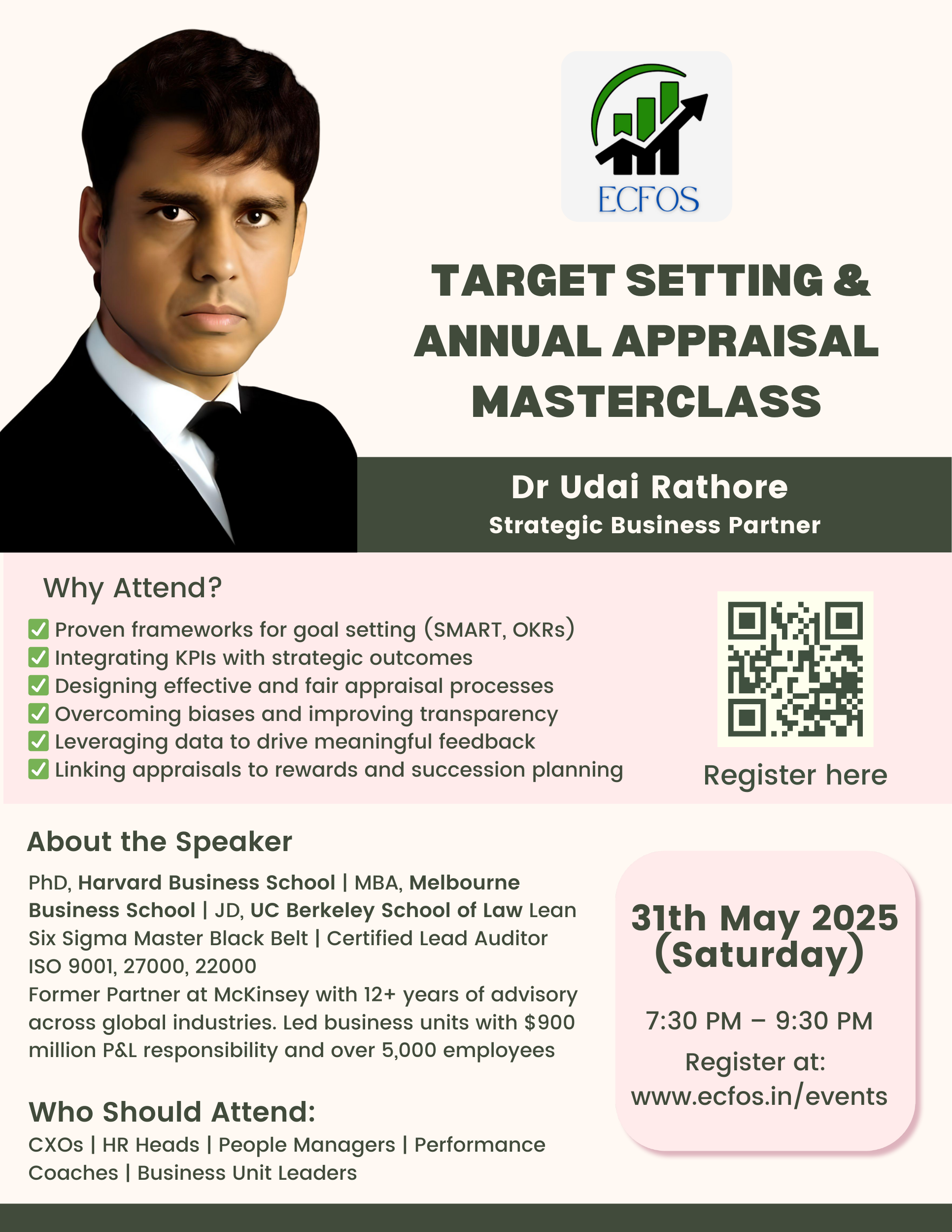  TARGET SETTING & ANNUAL APPRAISAL MASTERCLASS