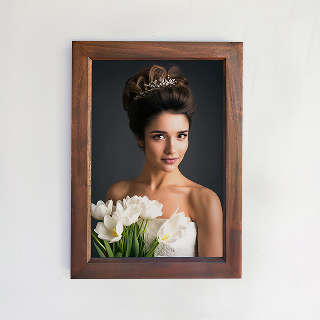 Empty Wooden Picture Frames