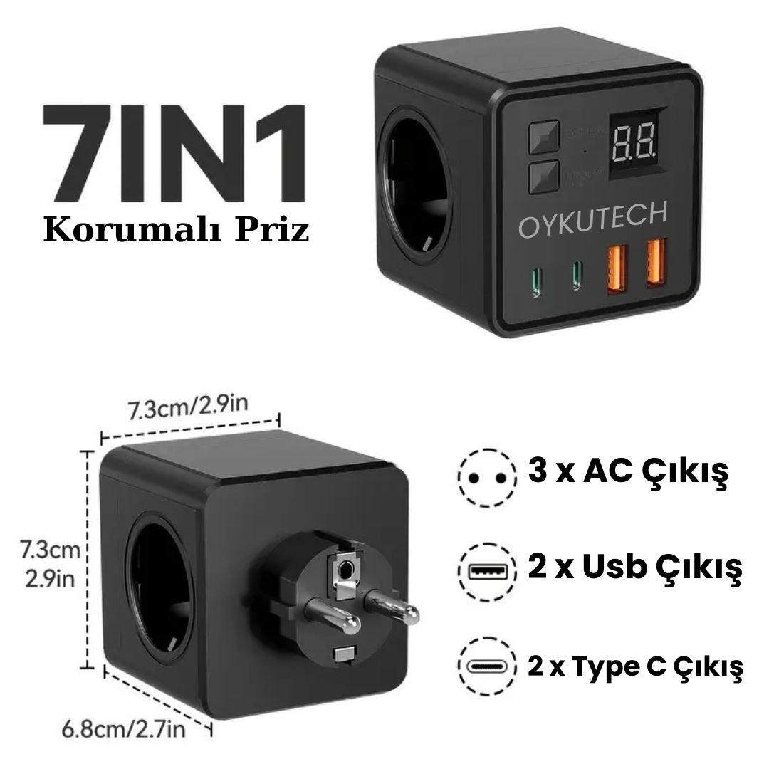 Oykutech Korumalı Priz