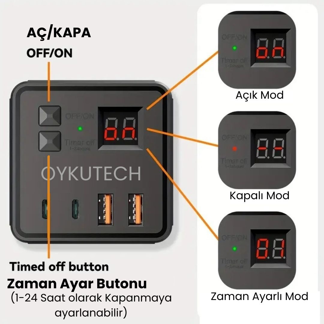 Oykutech Korumalı Priz