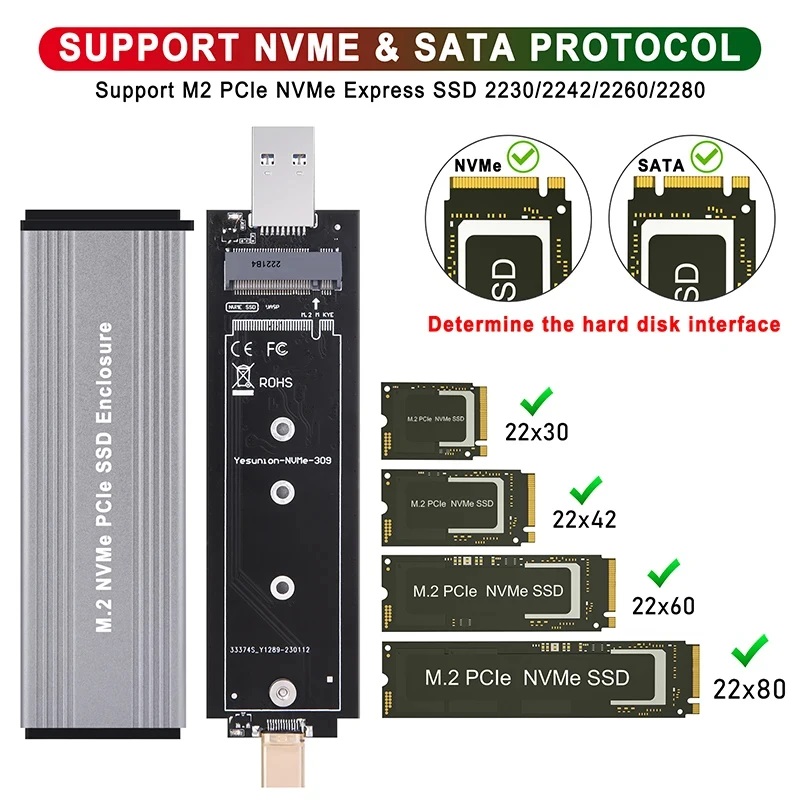 Oykutech m2 SSD Kutusu Çift Protokol