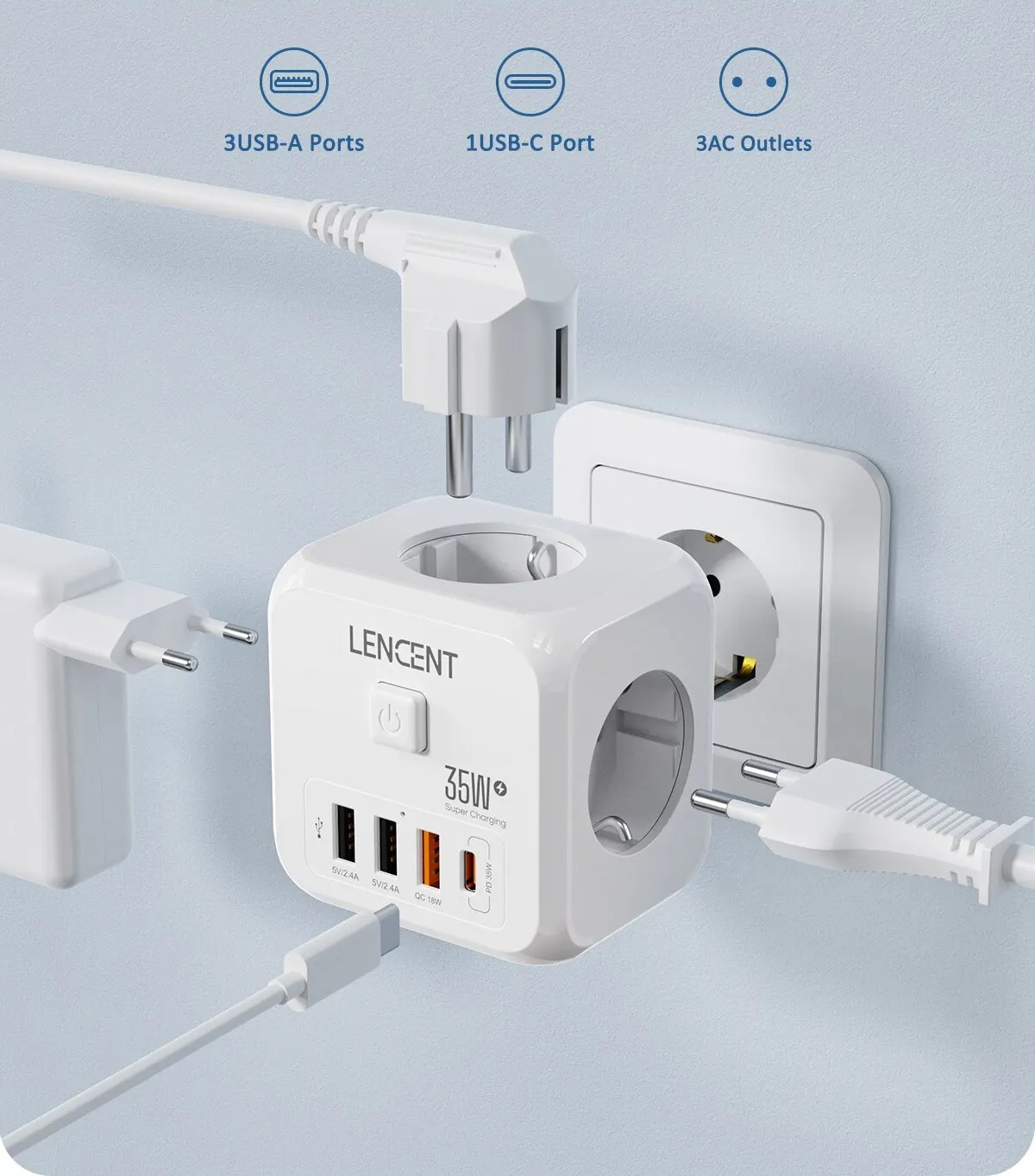 Lencent 35w Super Charging Tam Korumalı Priz
