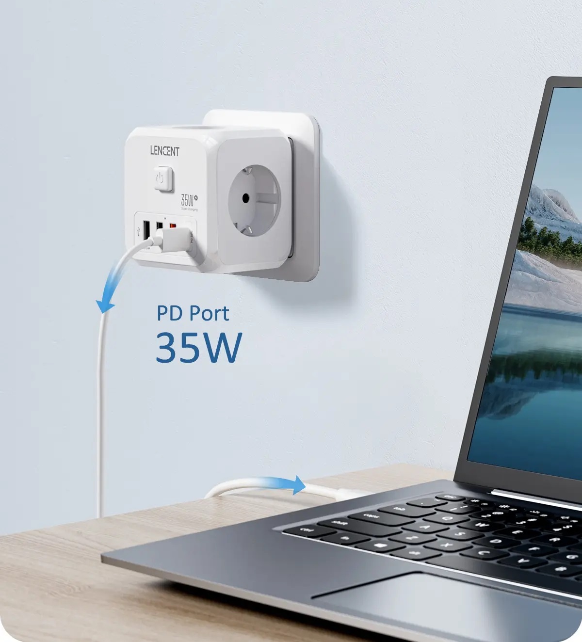 Lencent 35w Super Charging Tam Korumalı Priz