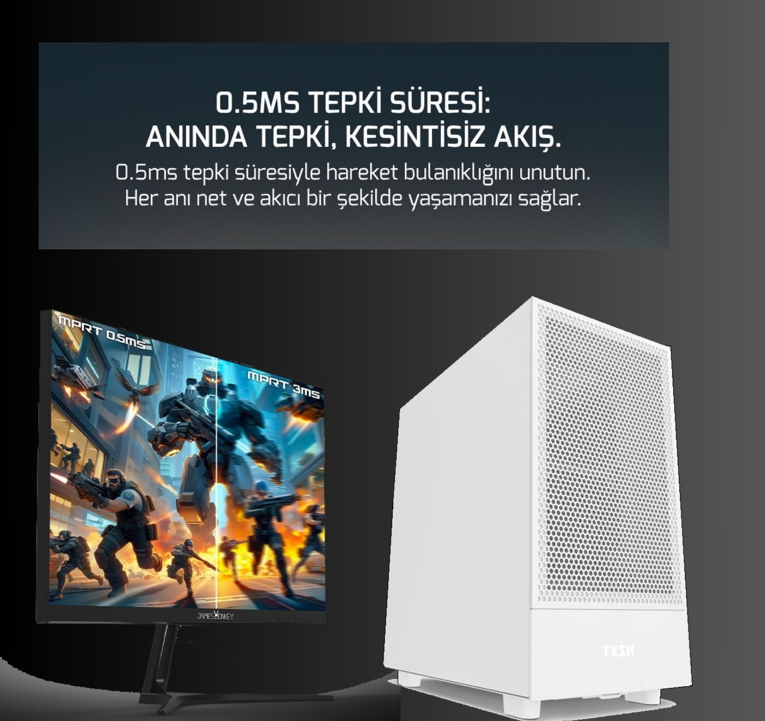 Gaming Bilgisayar Seti - Ryzen 7 5700 | RTX 5060 8GB | 200Hz Monitör