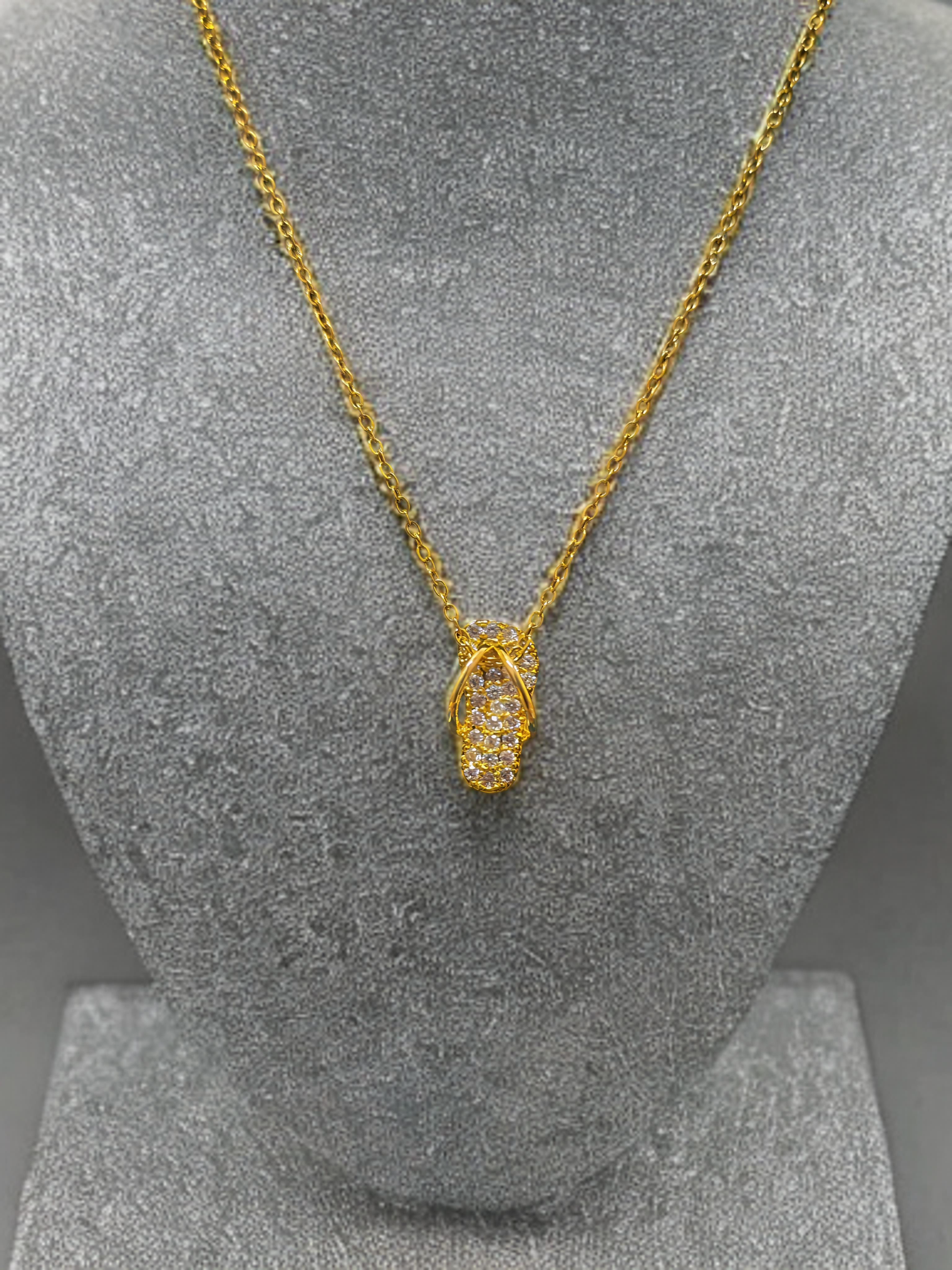 Flip-Flop Pendant Necklace Gold-Plated
