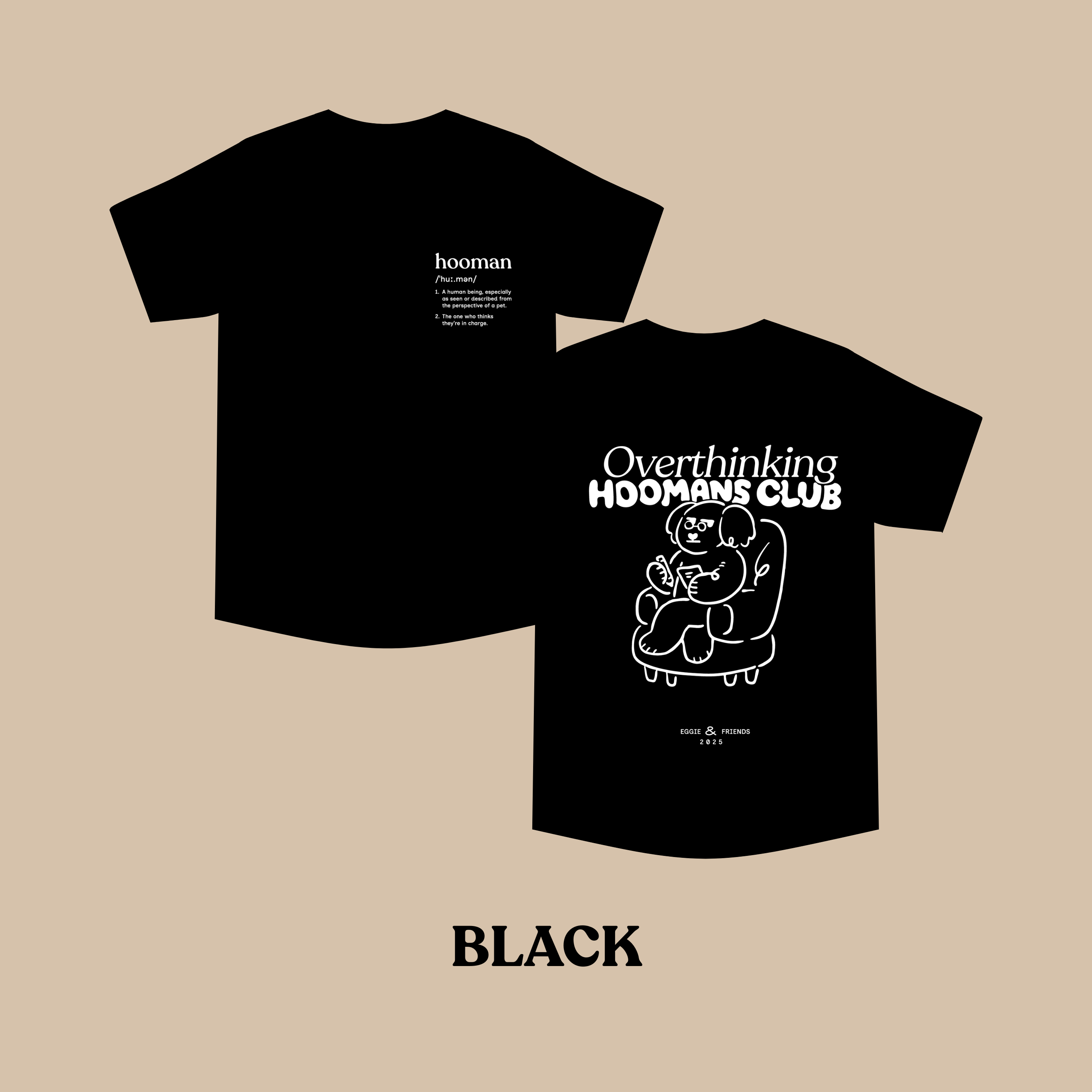 Overthinking Hoomans Club Oversized Tee