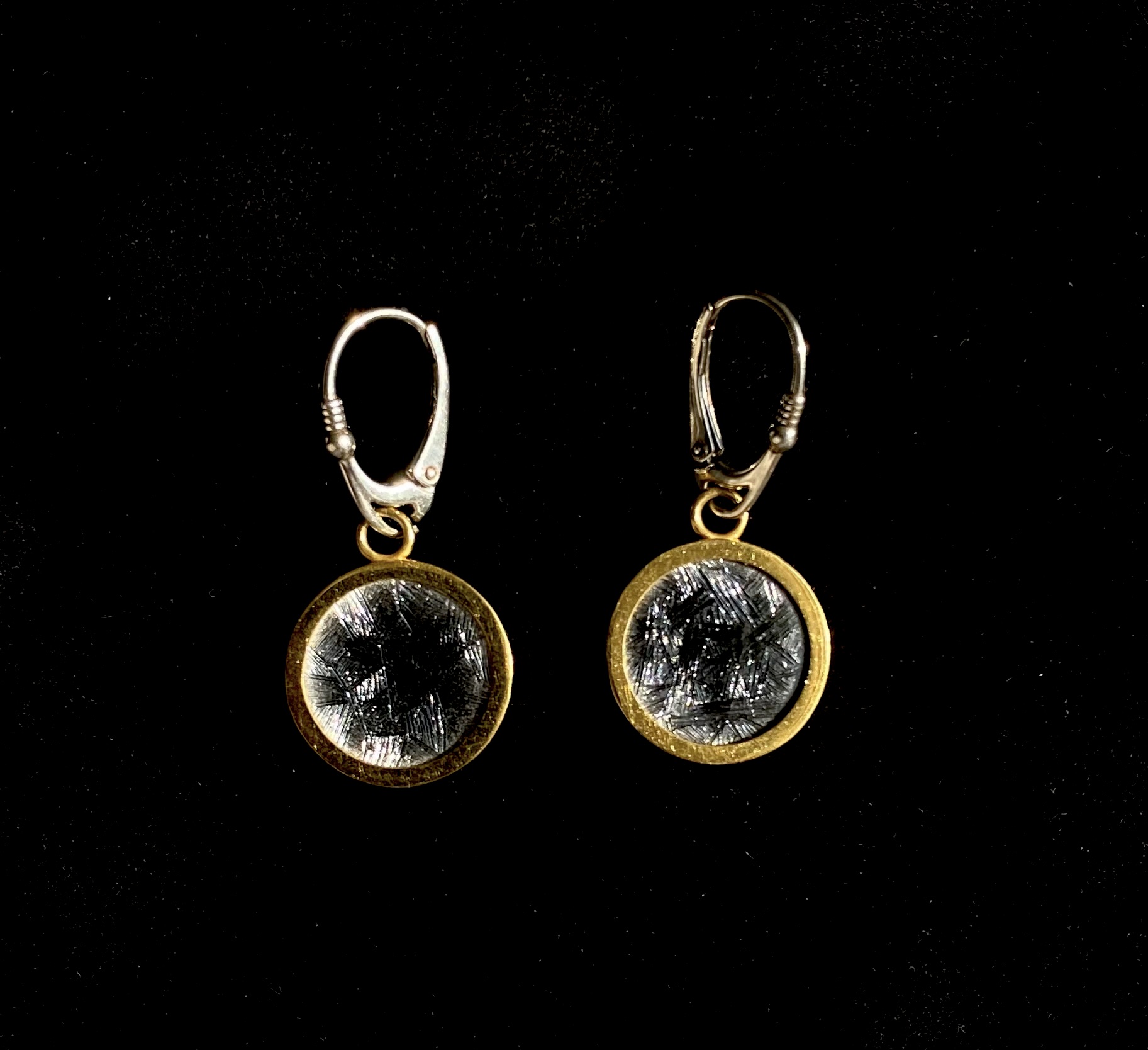 Auskarai "Silver Meteorite"