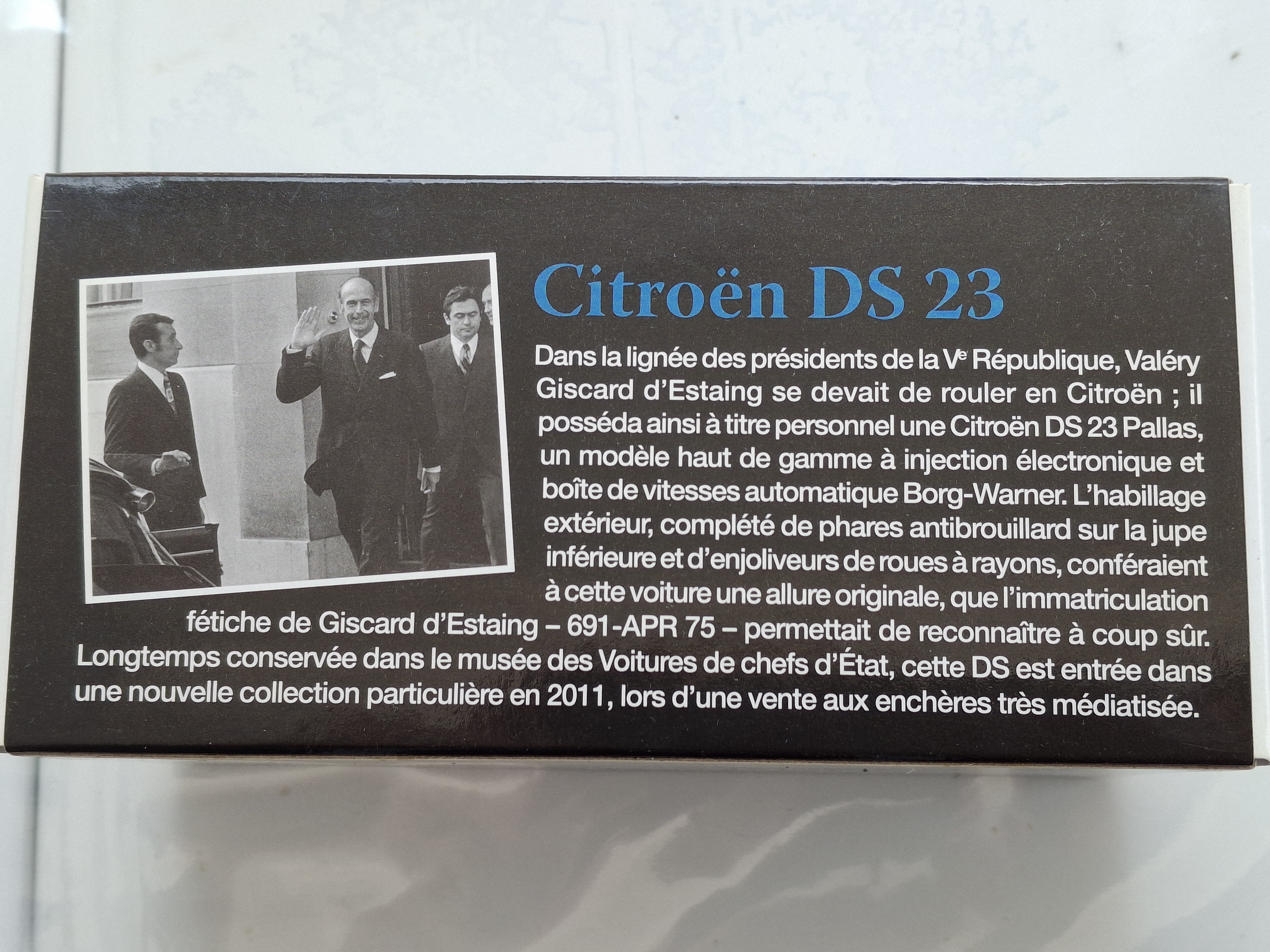 1/43 CITROEN DS 23 Election Présidentielle 1974 Valéry Giscard d'Estaing1