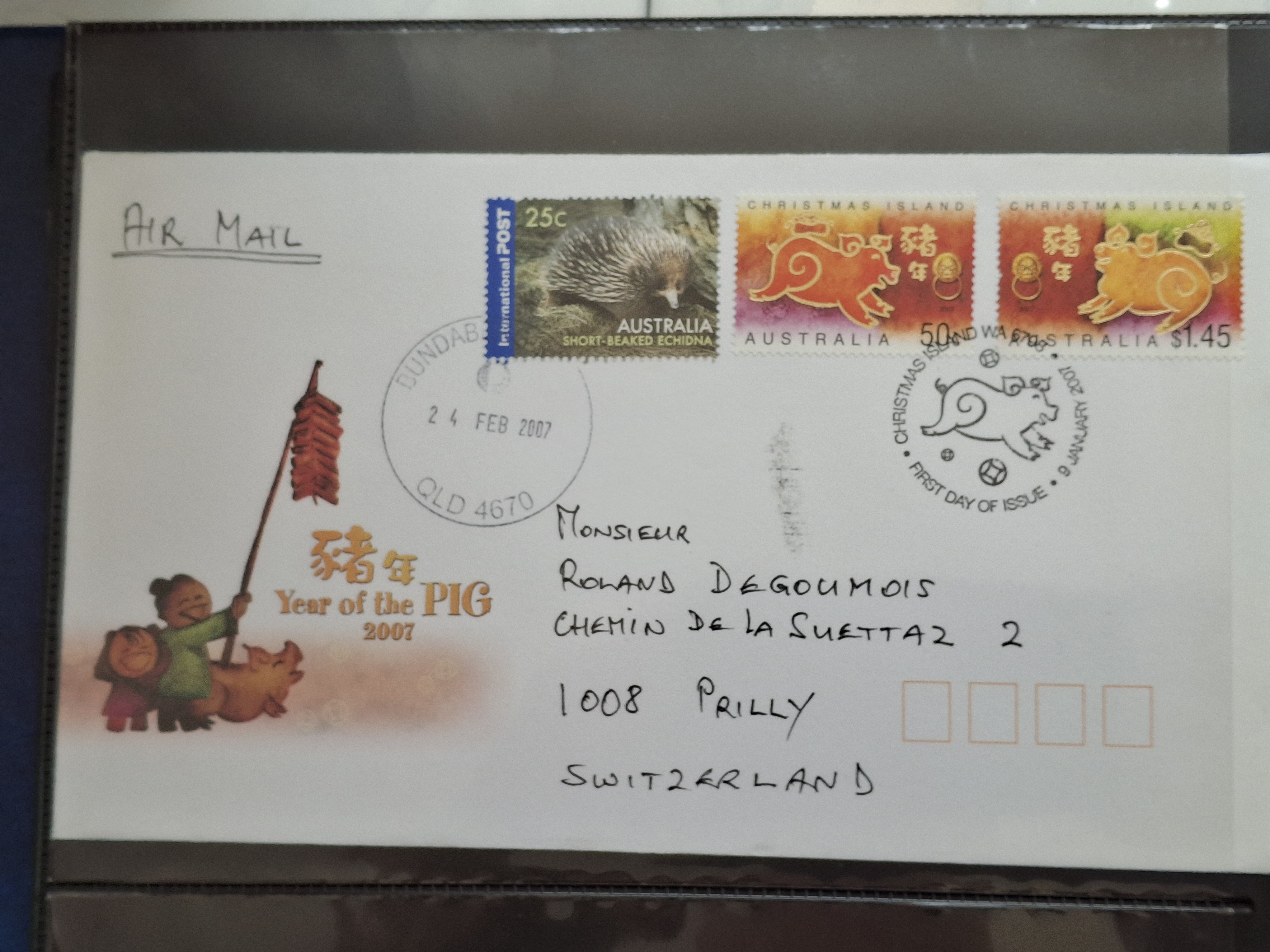 Enveloppe commémorative d'air mail