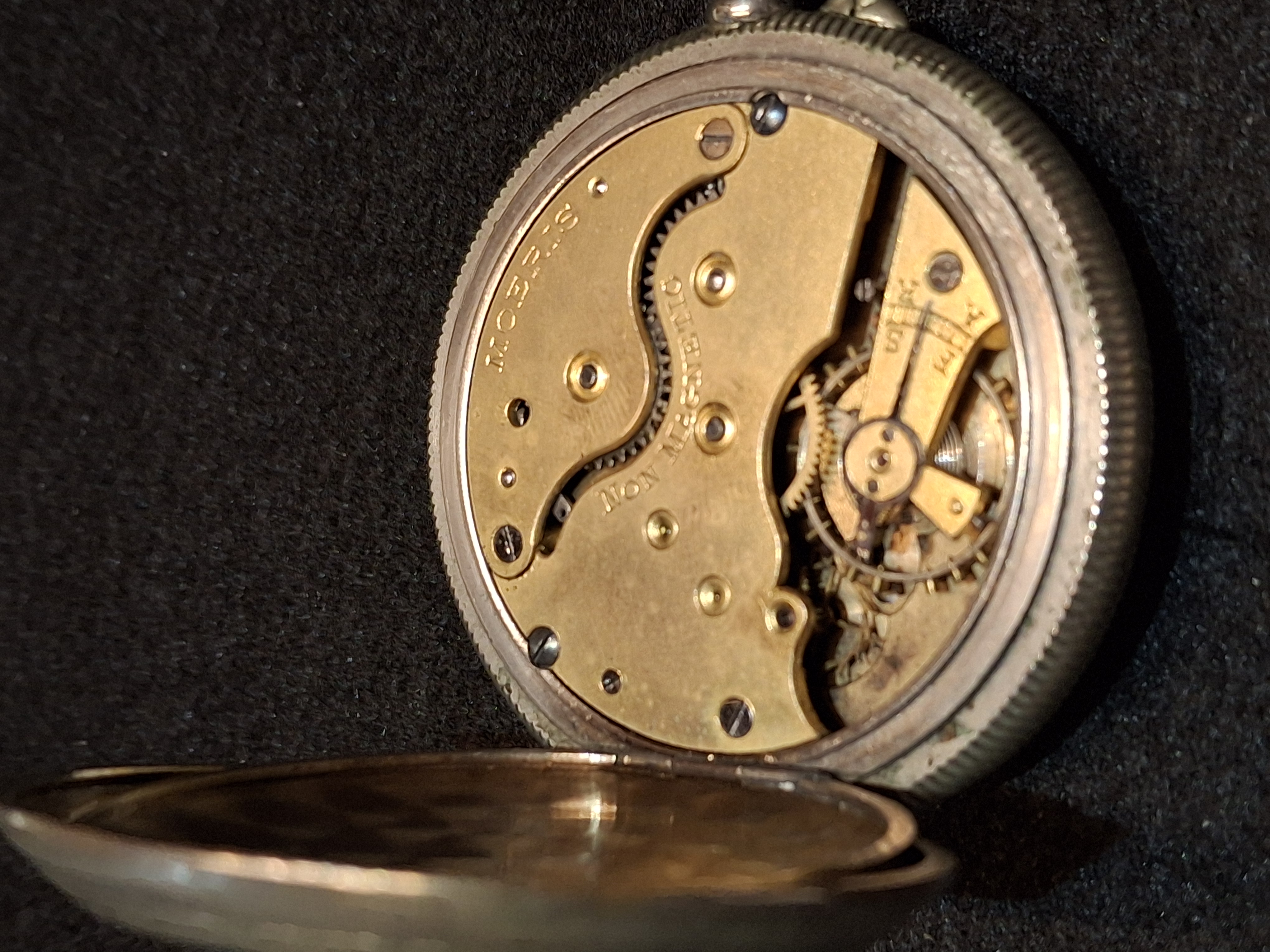 Montre de poche vintage ''MOERIS'' Gravure Guillaume Tell