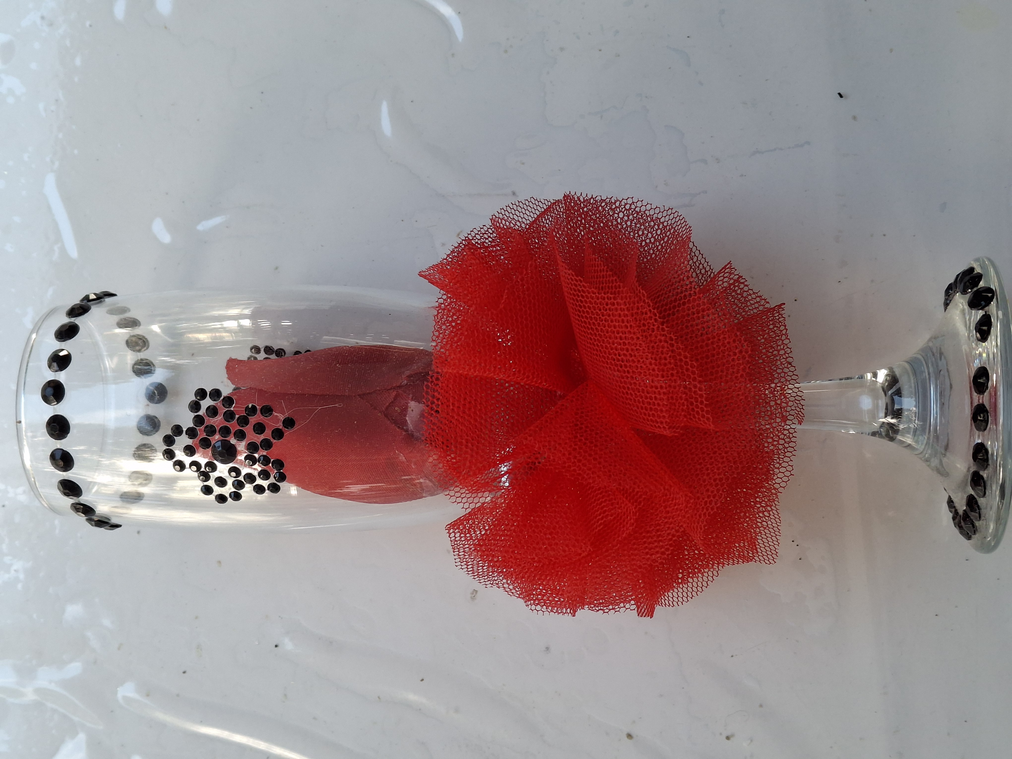 Verre à champagne décoratif