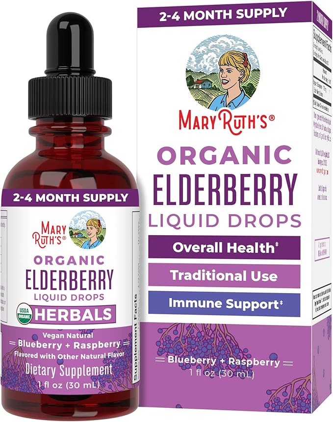 Organic Elderberry Liquid Drops