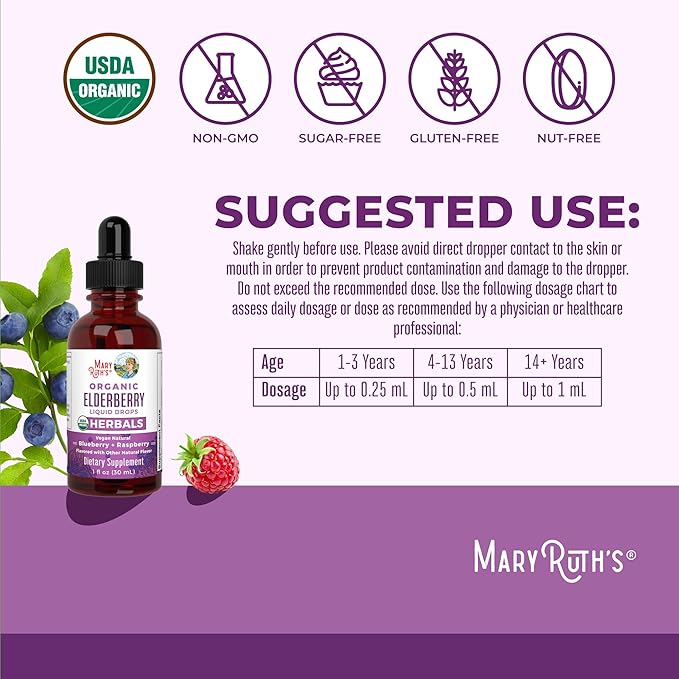 Organic Elderberry Liquid Drops