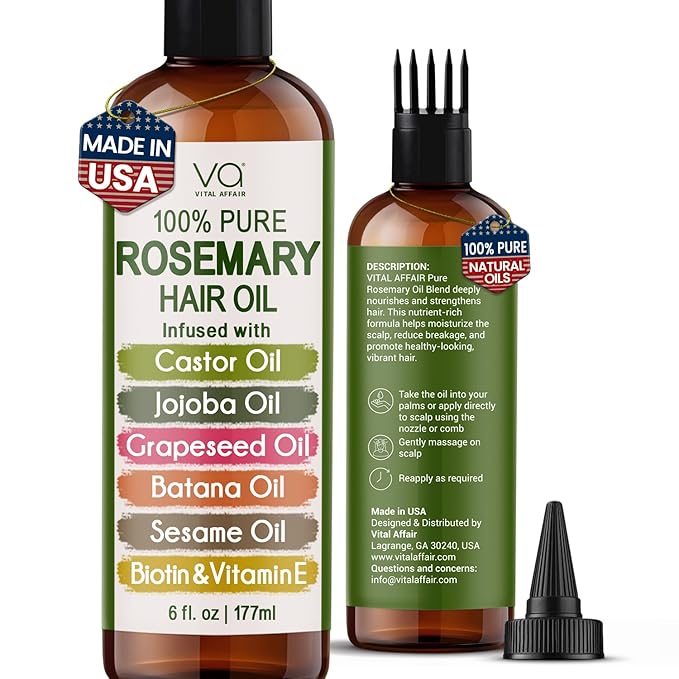 100% Pure Rosemary Hair Oil